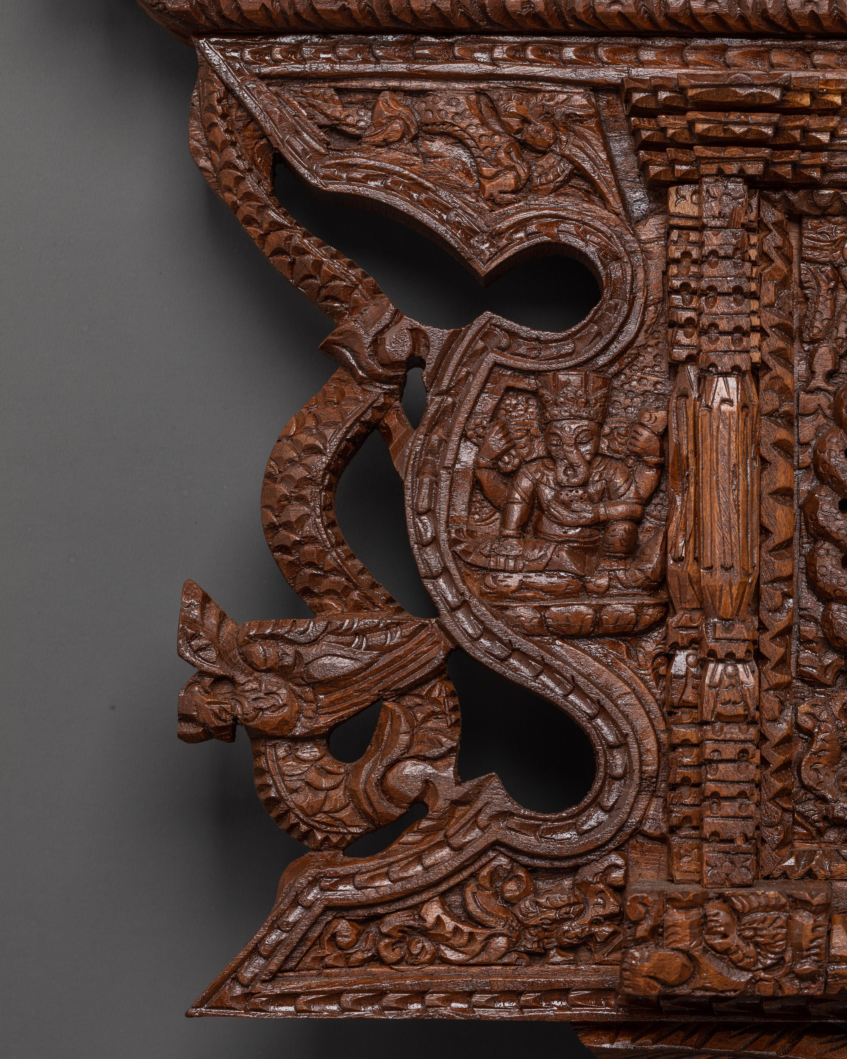 Tibetan Wood Wall Hanging | Spiritual & Cultural Decor