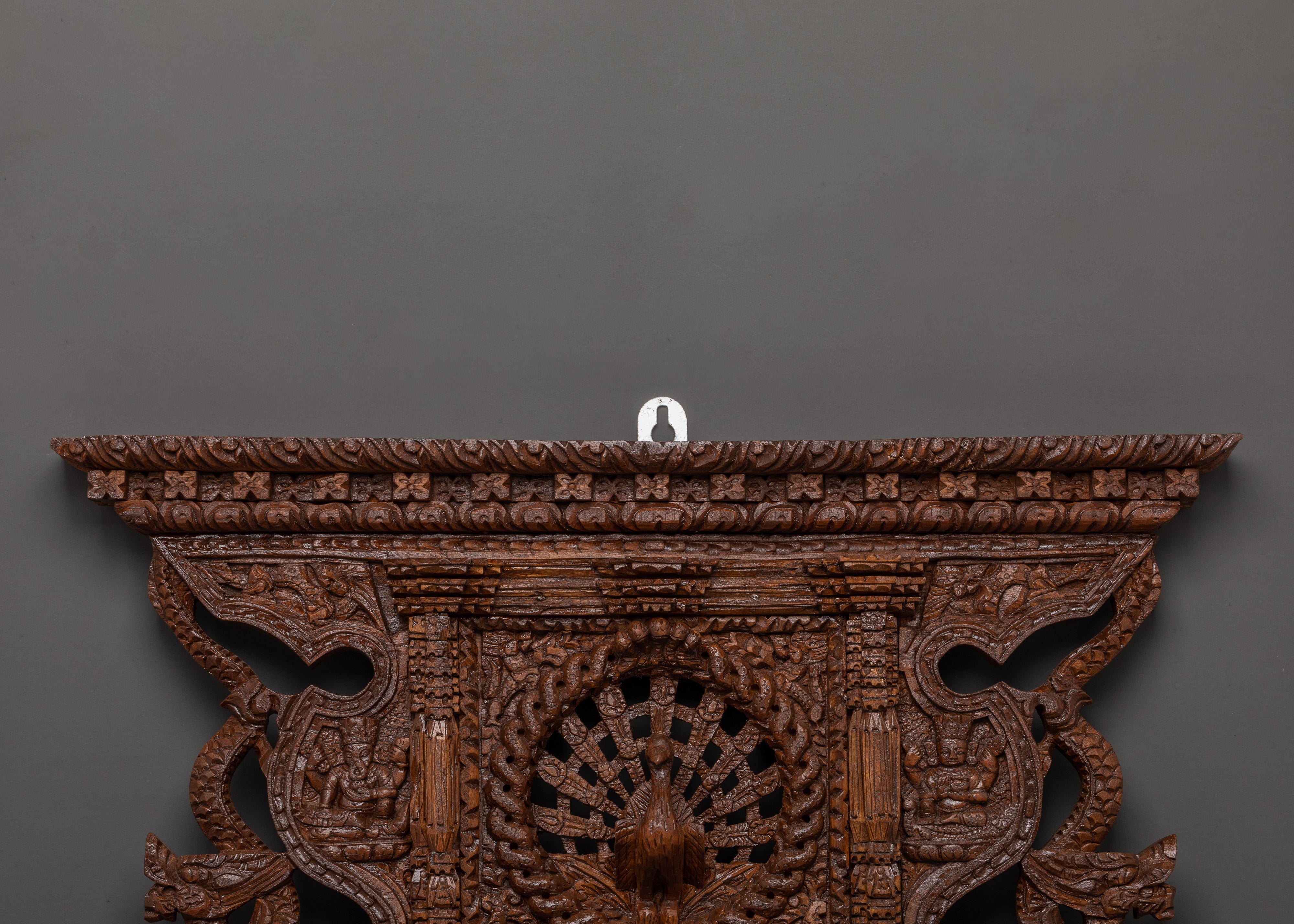 Tibetan Wood Wall Hanging | Spiritual & Cultural Decor