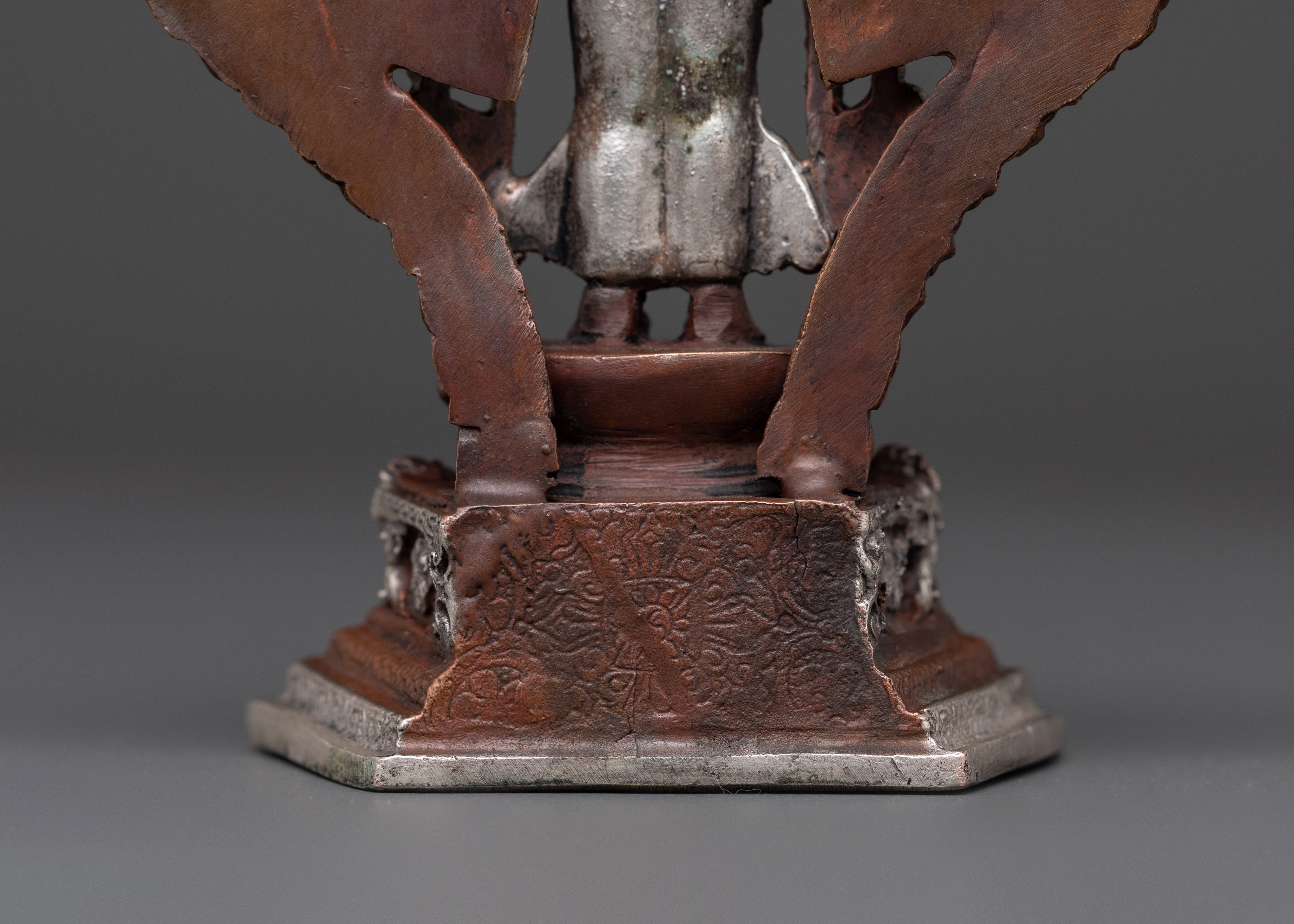 1000 Armed Chenrezig Oxidized Copper Statue | Bodhisattva of Compassion Sculpture