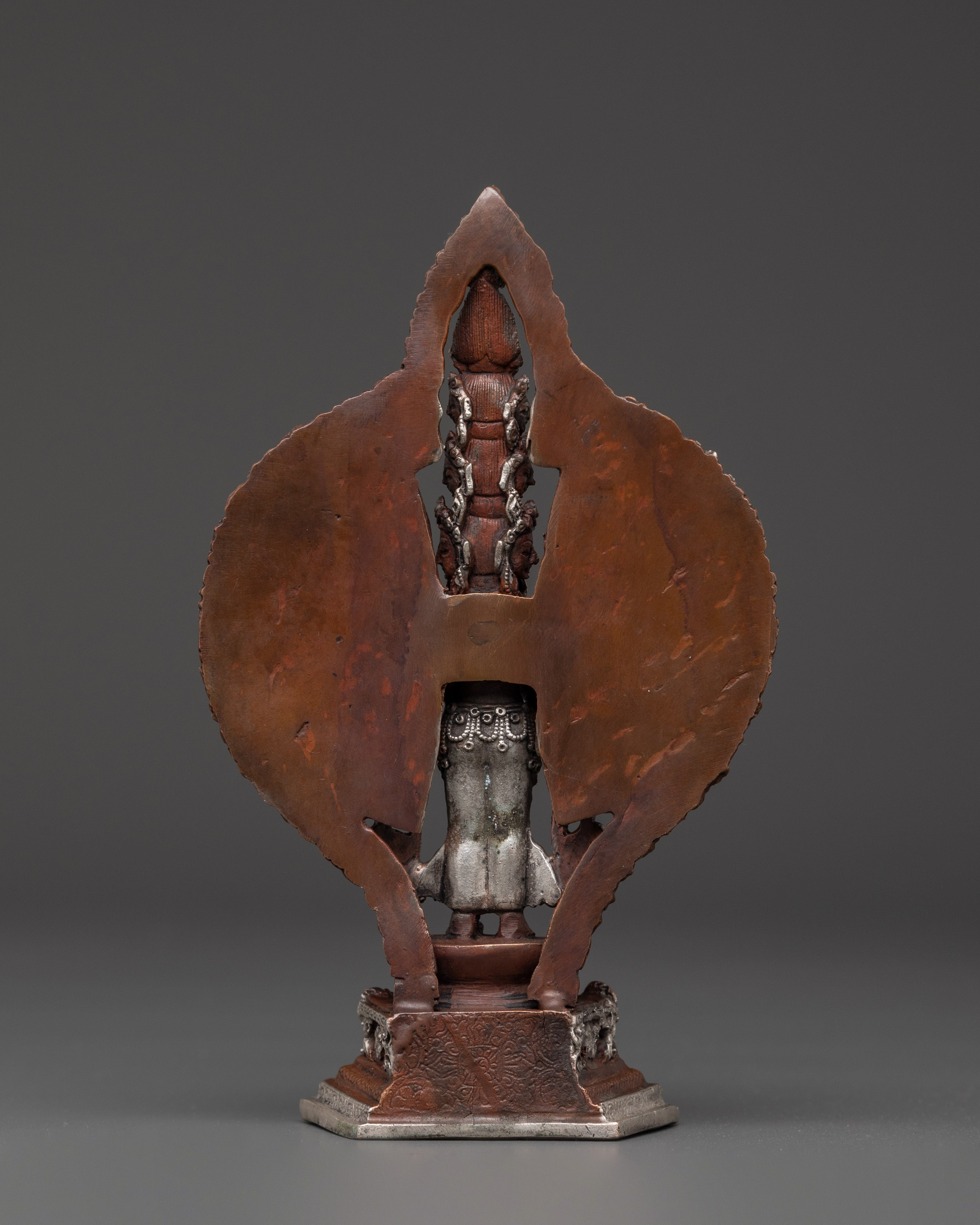1000 Armed Chenrezig Oxidized Copper Statue | Bodhisattva of Compassion Sculpture