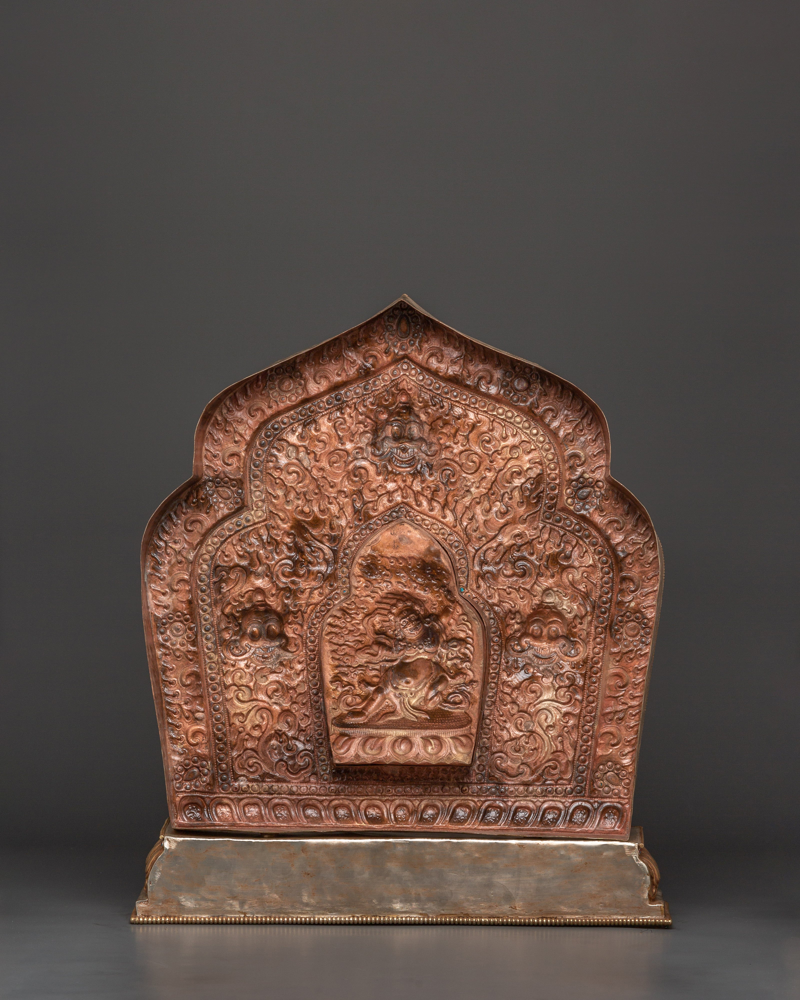 Himalayan Ghau Box | Tibetan Copper Amulet Box