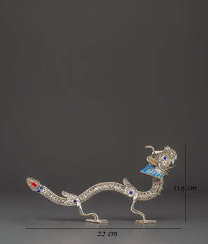 Tibetan Dragon Statue Set | Sacred Guardian Pair for Feng Shui or Spiritual Decor