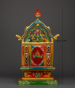 Tibetan Ritual Throne | Handcarved Deity Seat for Buddhist Altar