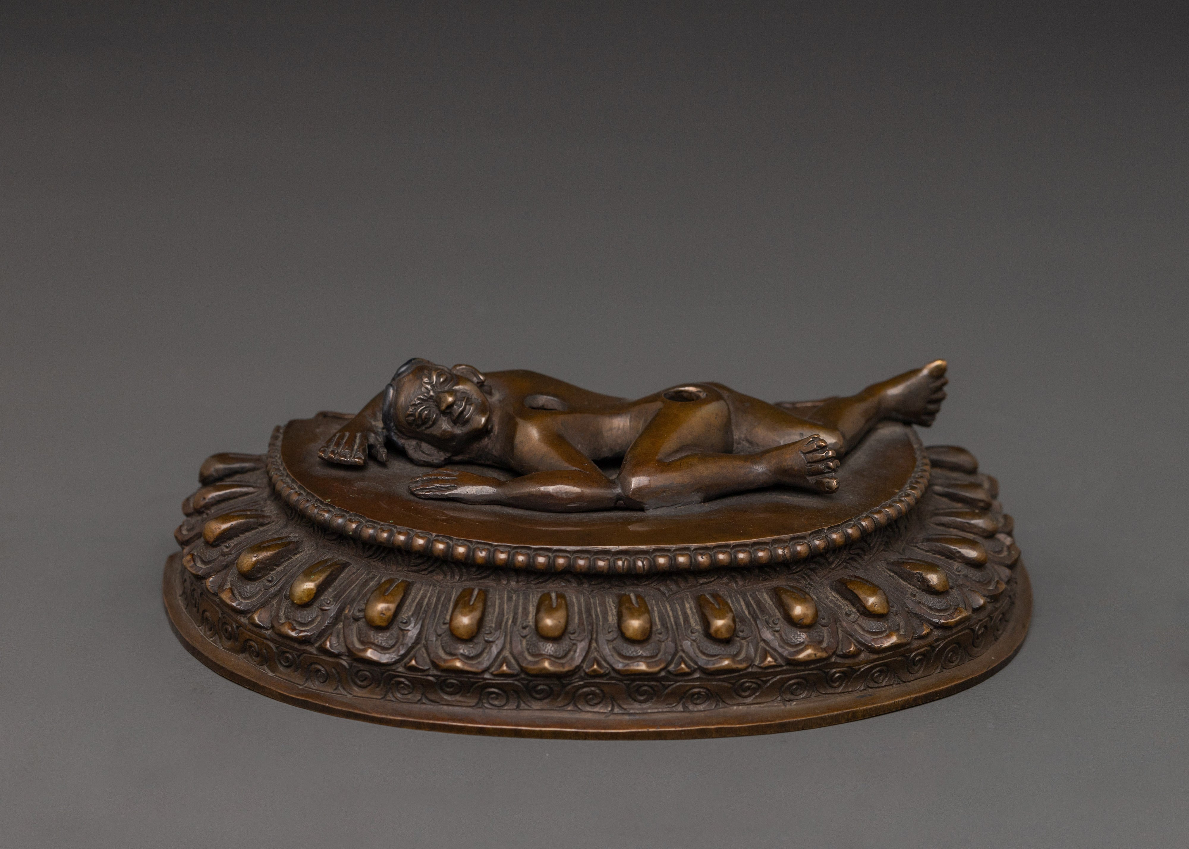 Oxidized Copper Shakya Mahakala Statue | Tibetan Protector Deity