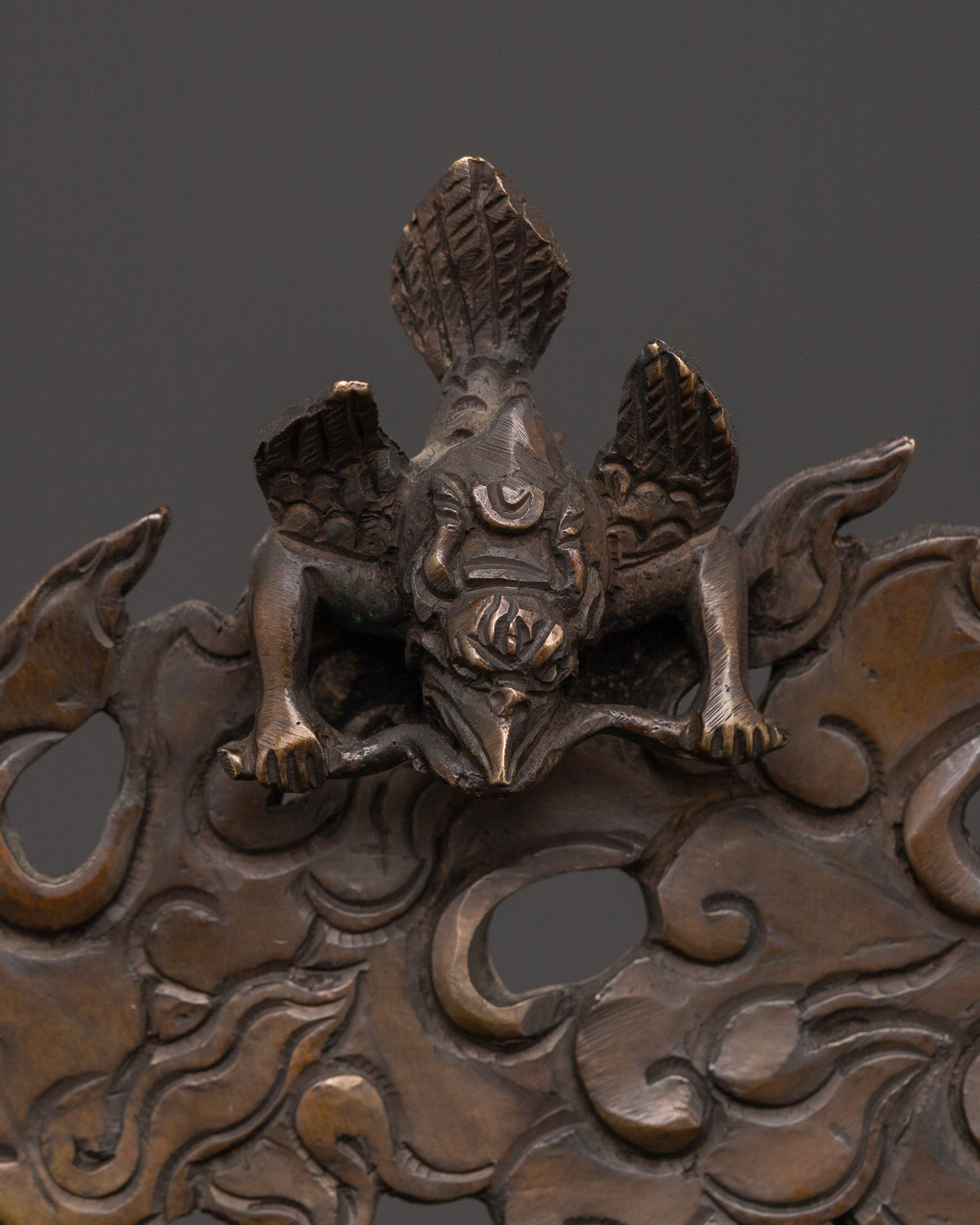 Oxidized Copper Shakya Mahakala Statue | Tibetan Protector Deity