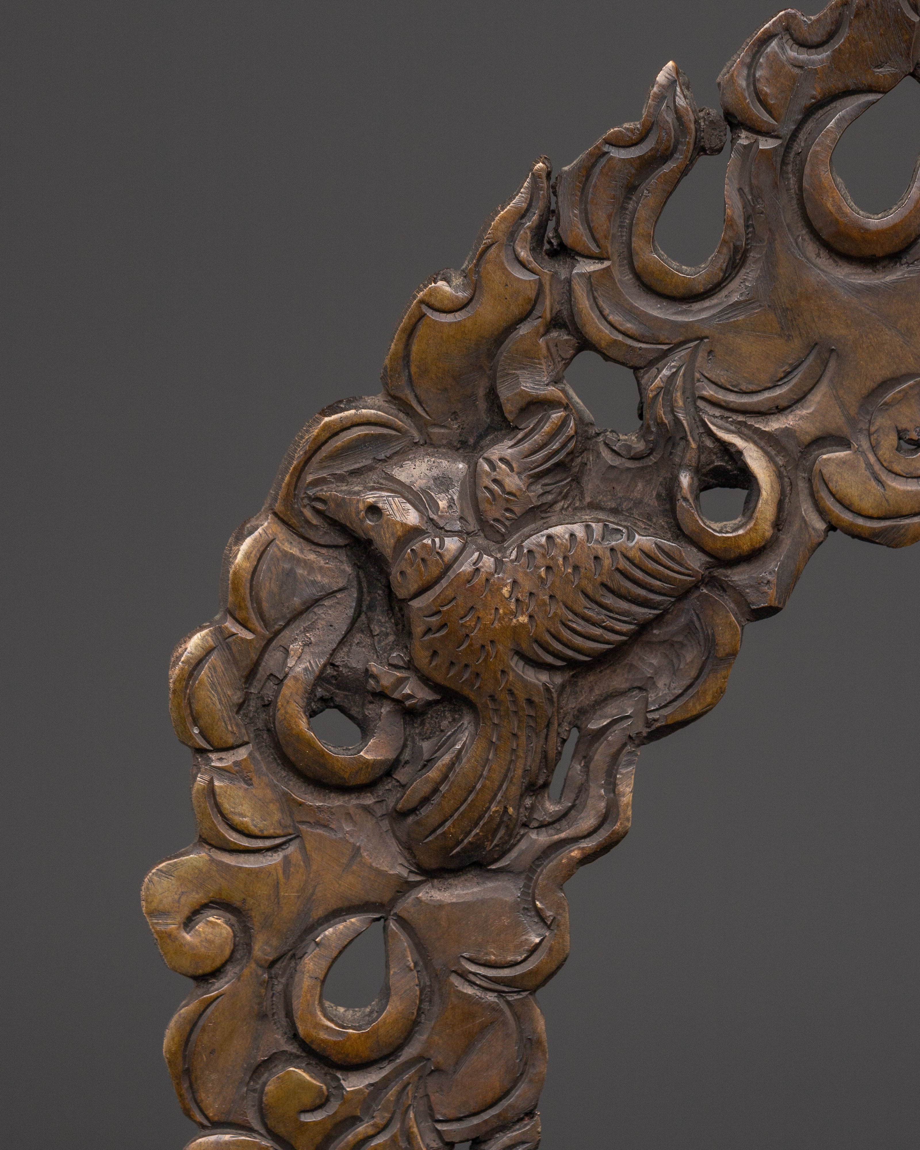 Oxidized Copper Shakya Mahakala Statue | Tibetan Protector Deity