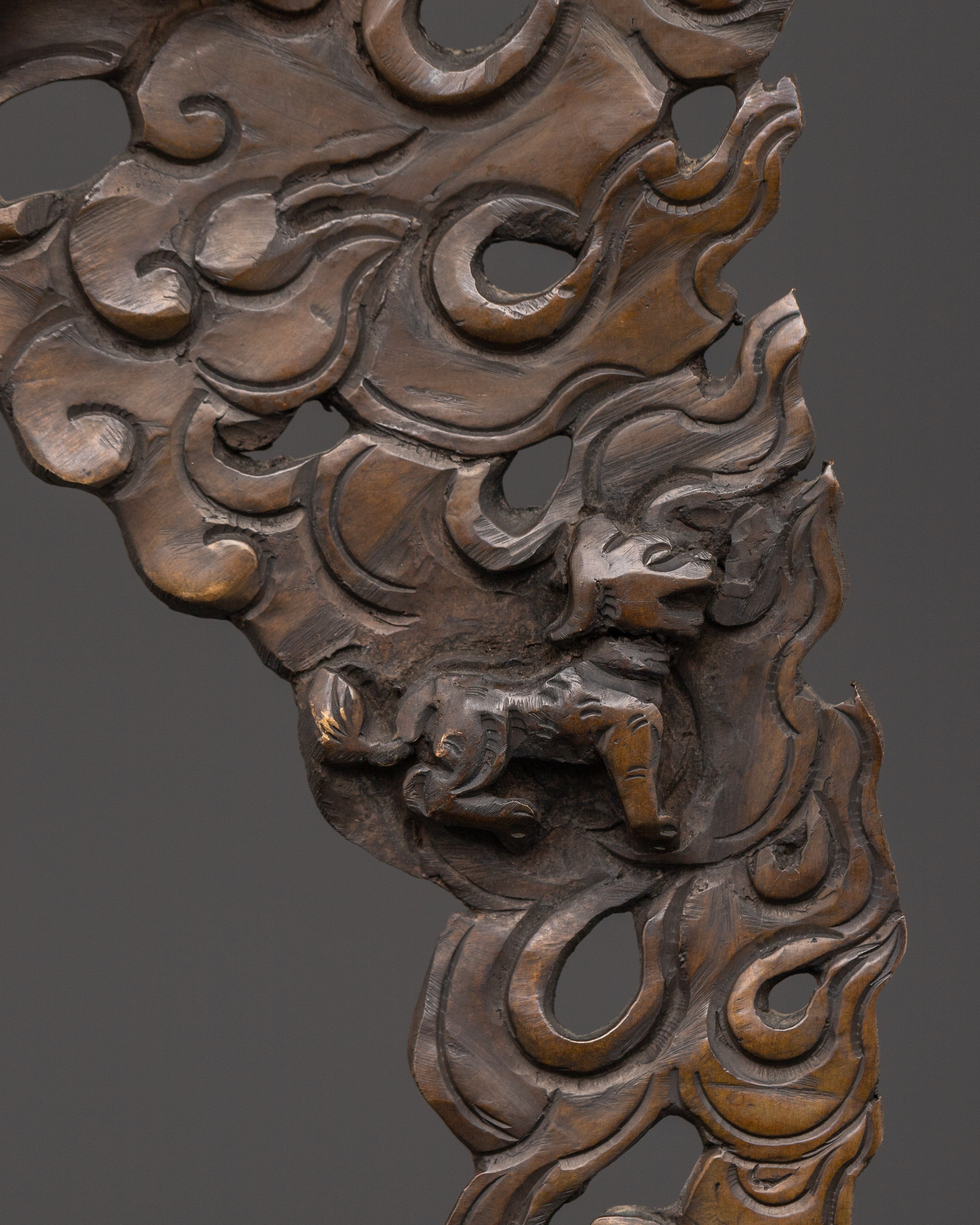 Oxidized Copper Shakya Mahakala Statue | Tibetan Protector Deity