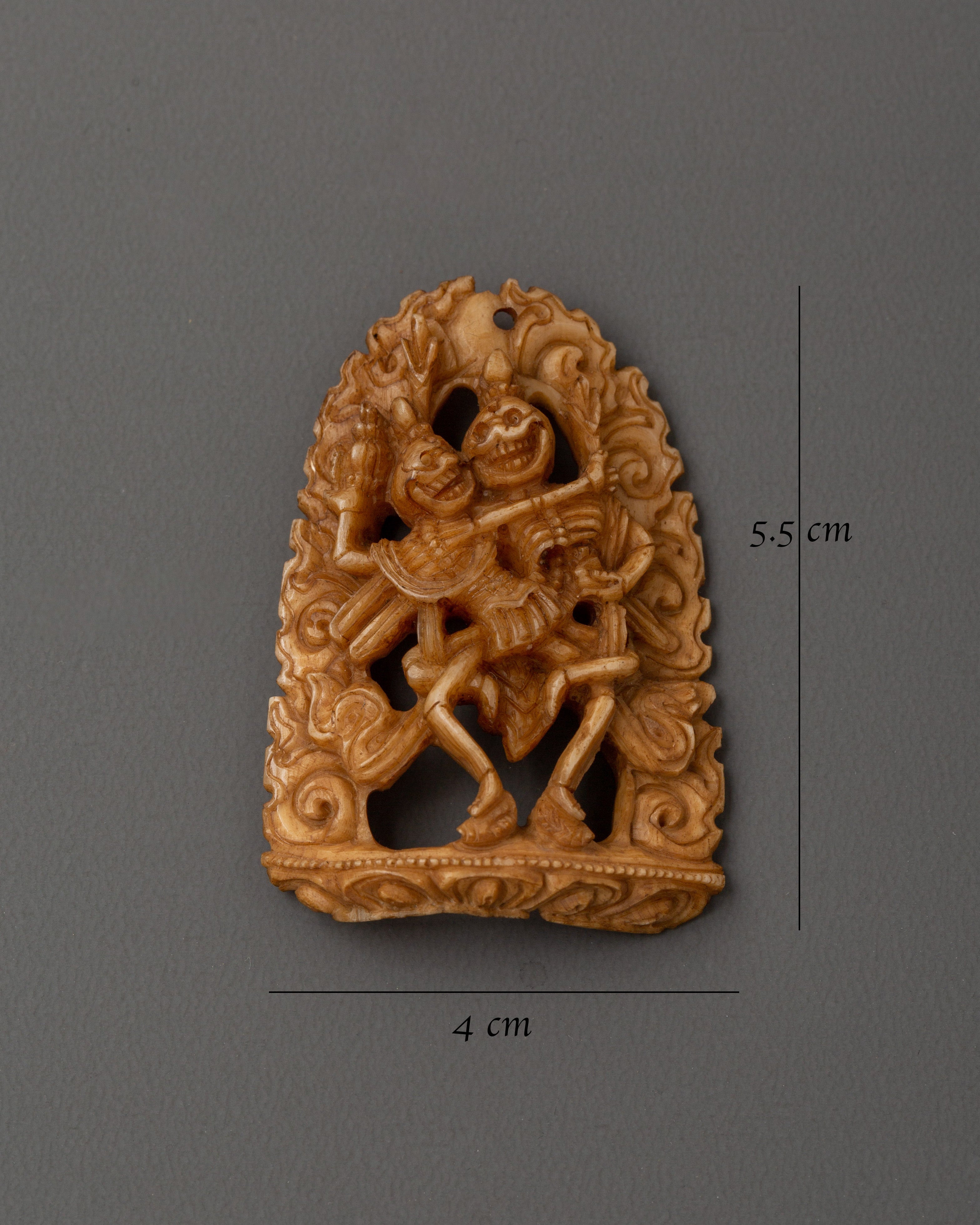Citipati Hand-Carved Statue | Tibetan Buddhist Skeleton Deities