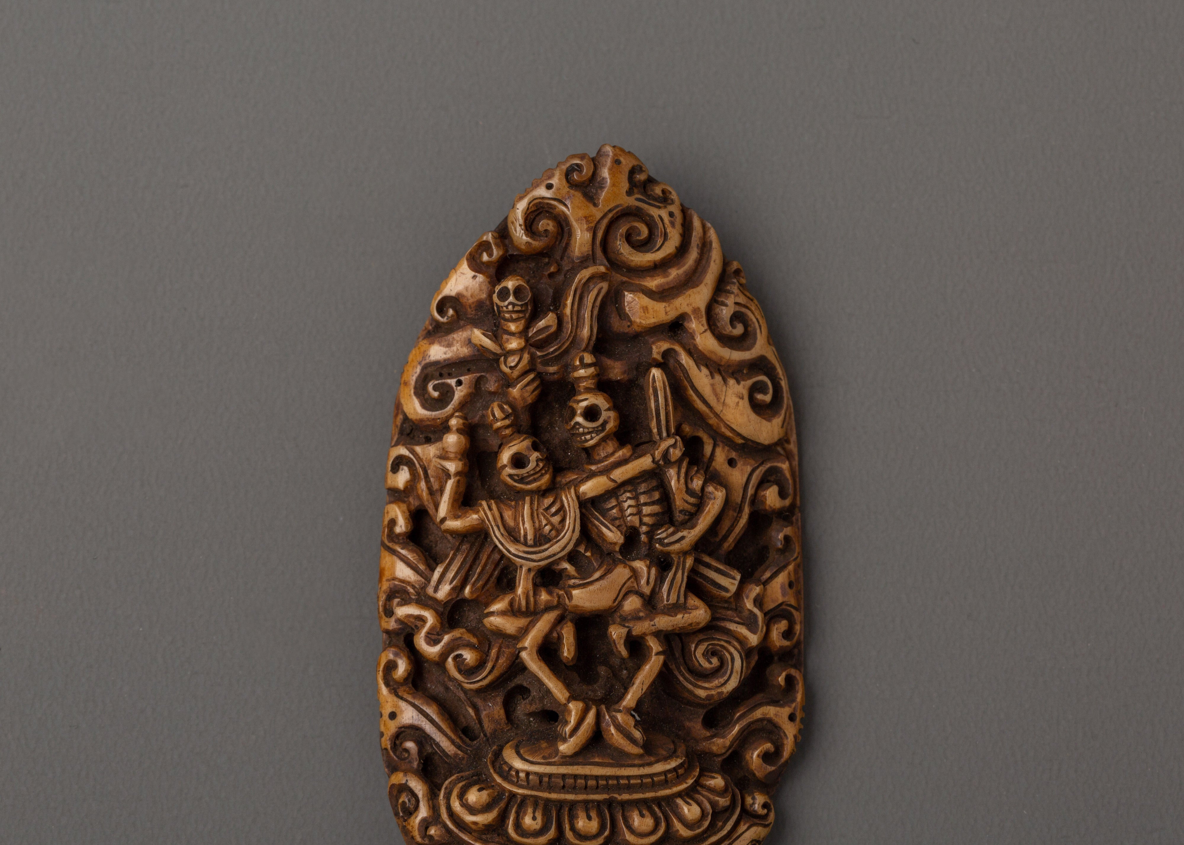 Chitipati Skeleton Deities | Protector Figure for Meditation Altar and Home Decor