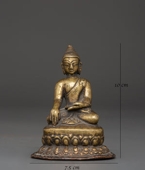 Shakyamuni Buddha Statue with Throne | Sacred Buddhist Altar Decor for Enlightenment