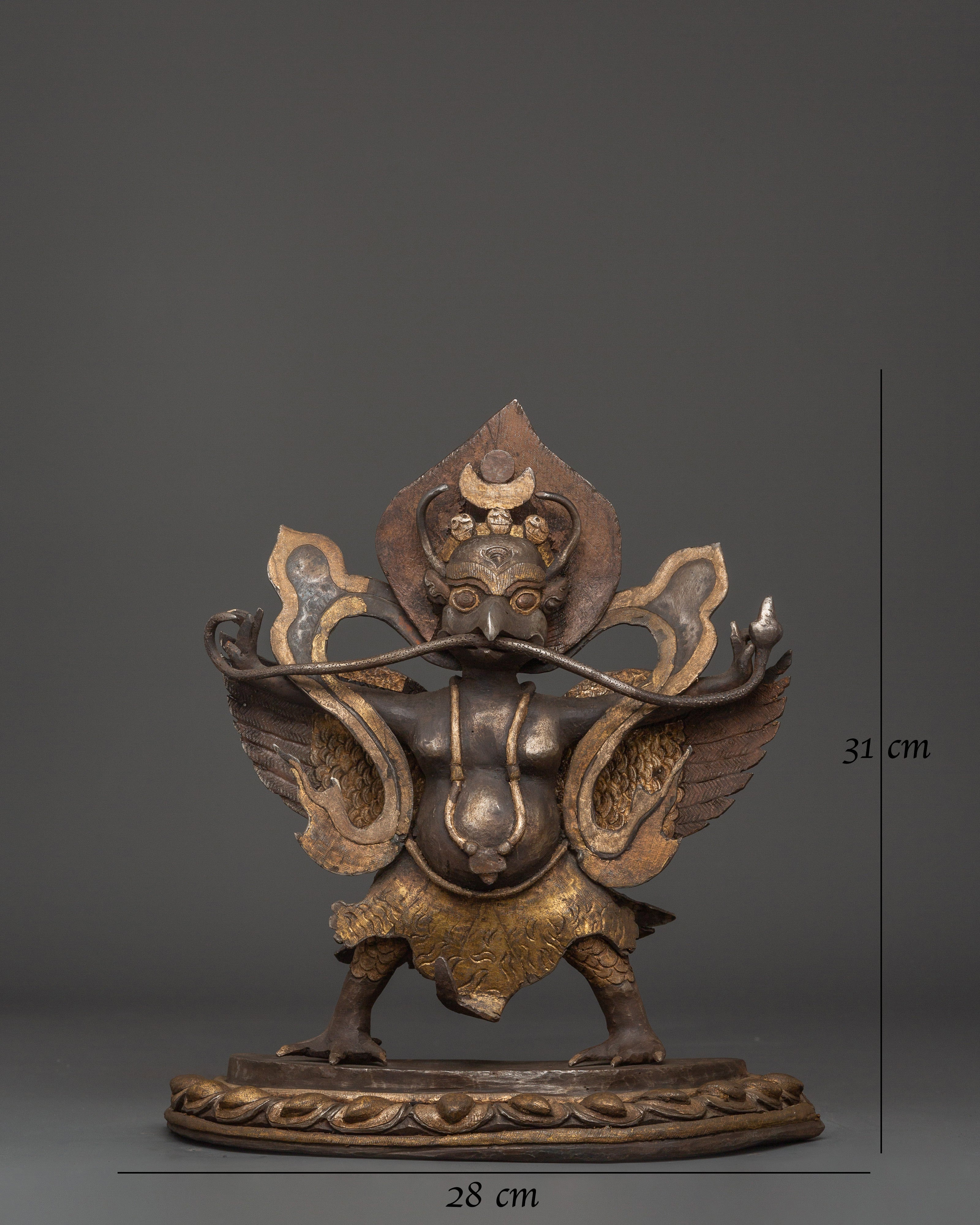 Tibetan Garuda Bird Deity Statue | Fierce Protector for Altar Decor