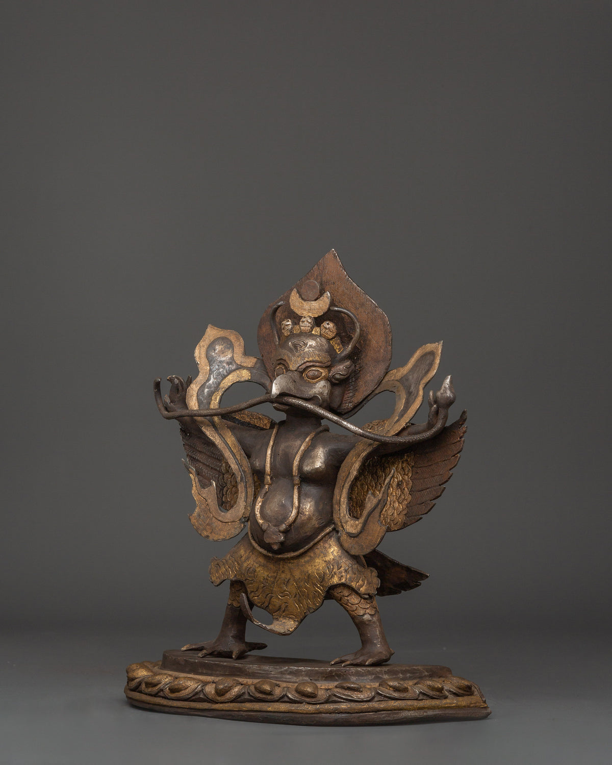 Tibetan Garuda Bird Deity Statue | Fierce Protector for Altar Decor