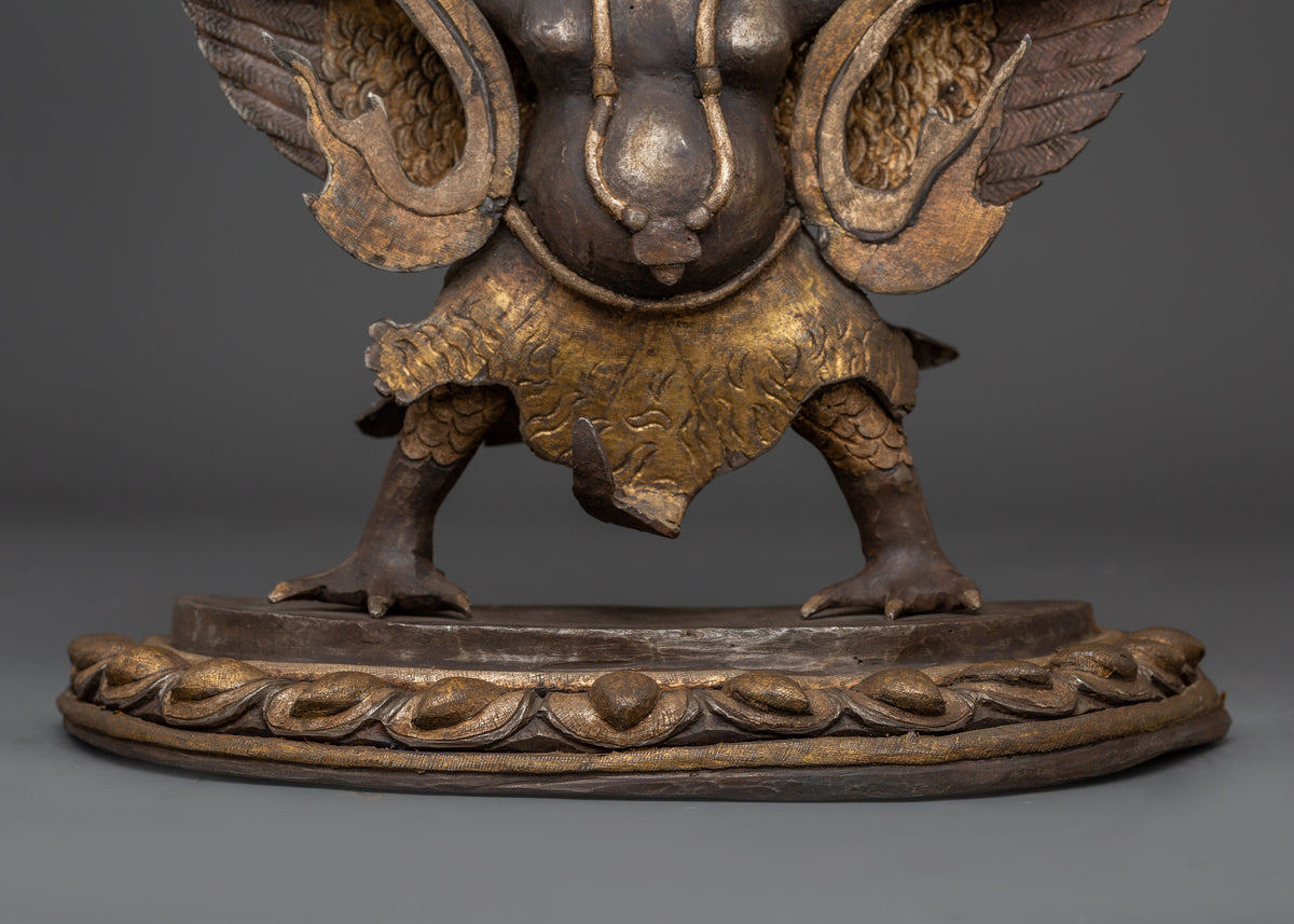 Tibetan Garuda Bird Deity Statue | Fierce Protector for Altar Decor
