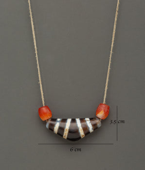 Coral Stone Mala Necklace | Handcrafted Spiritual Beads