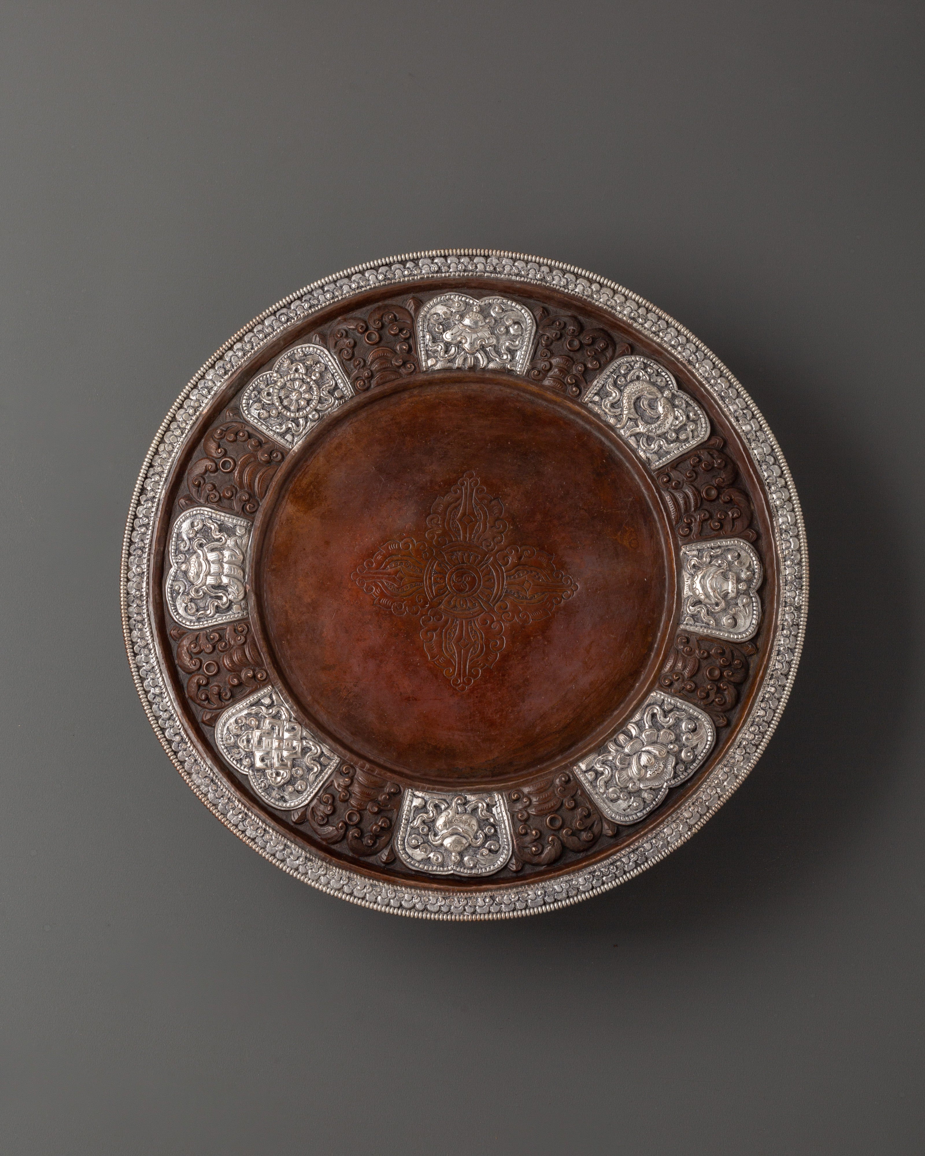 Tibetan Mandala Copper Sculpture | Handcrafted Sacred Spiritual Decor