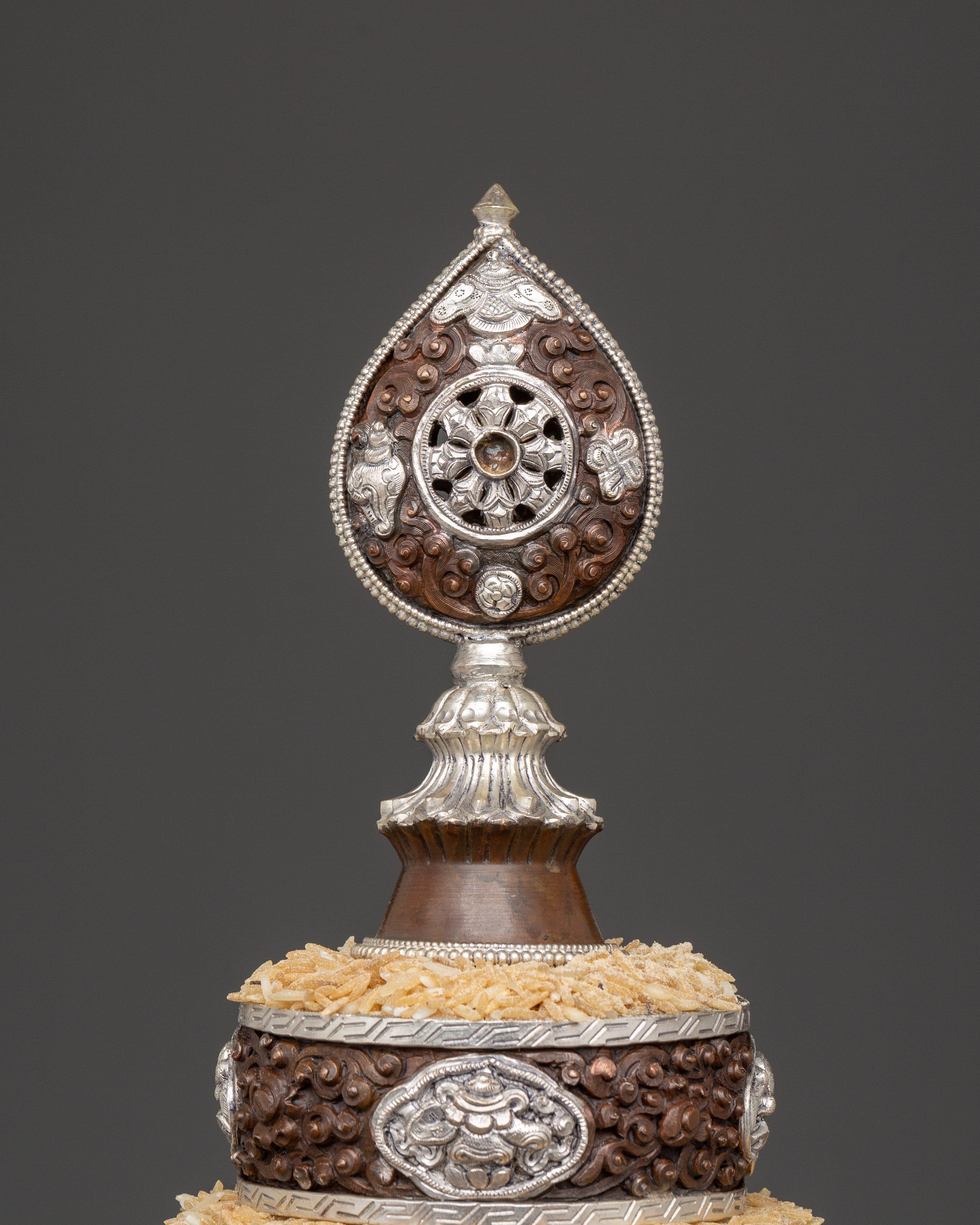 Tibetan Mandala Copper Sculpture | Handcrafted Sacred Spiritual Decor