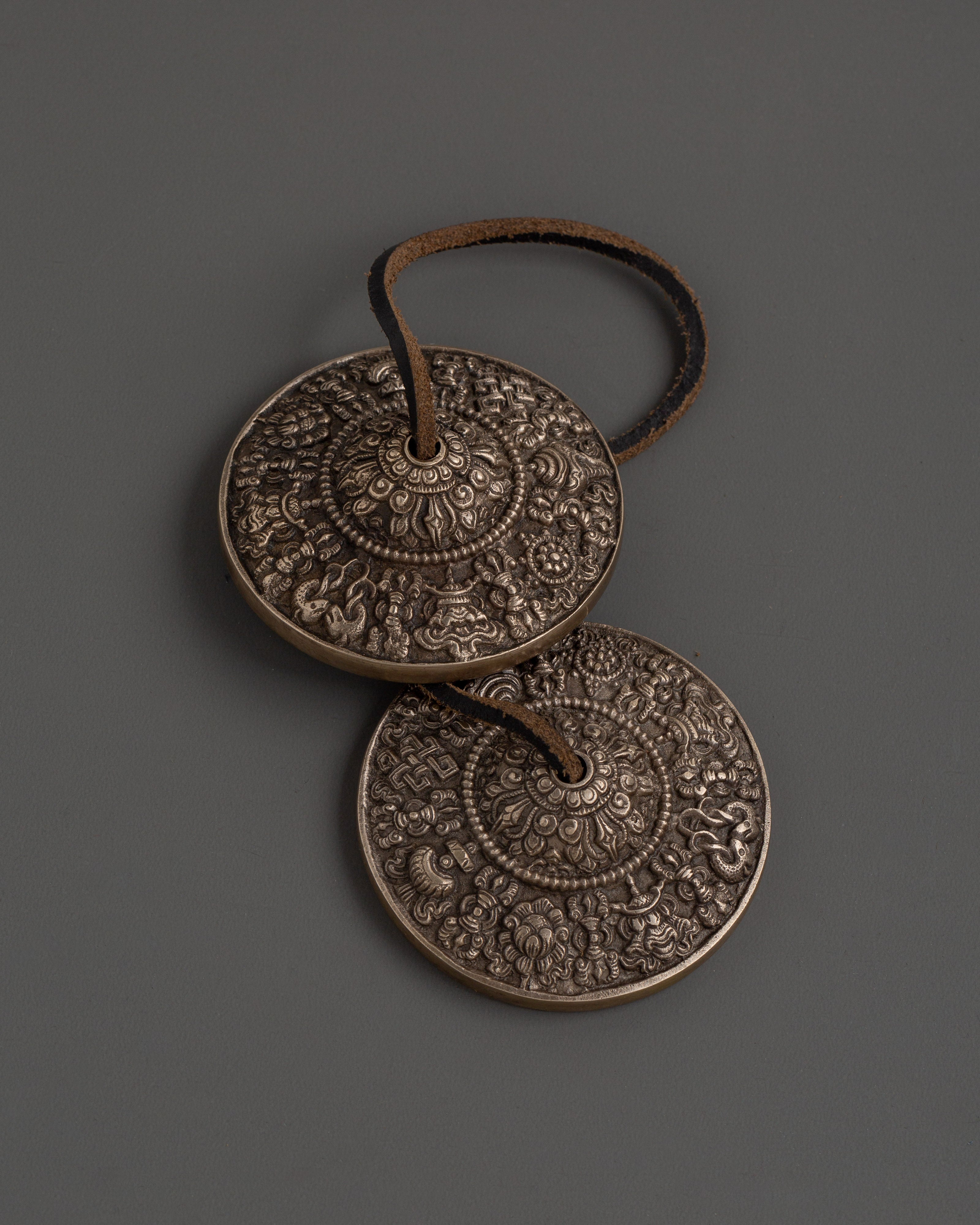 Traditional Ceremonial Tingsha | Handcrafted Copper Tibetan Cymbals