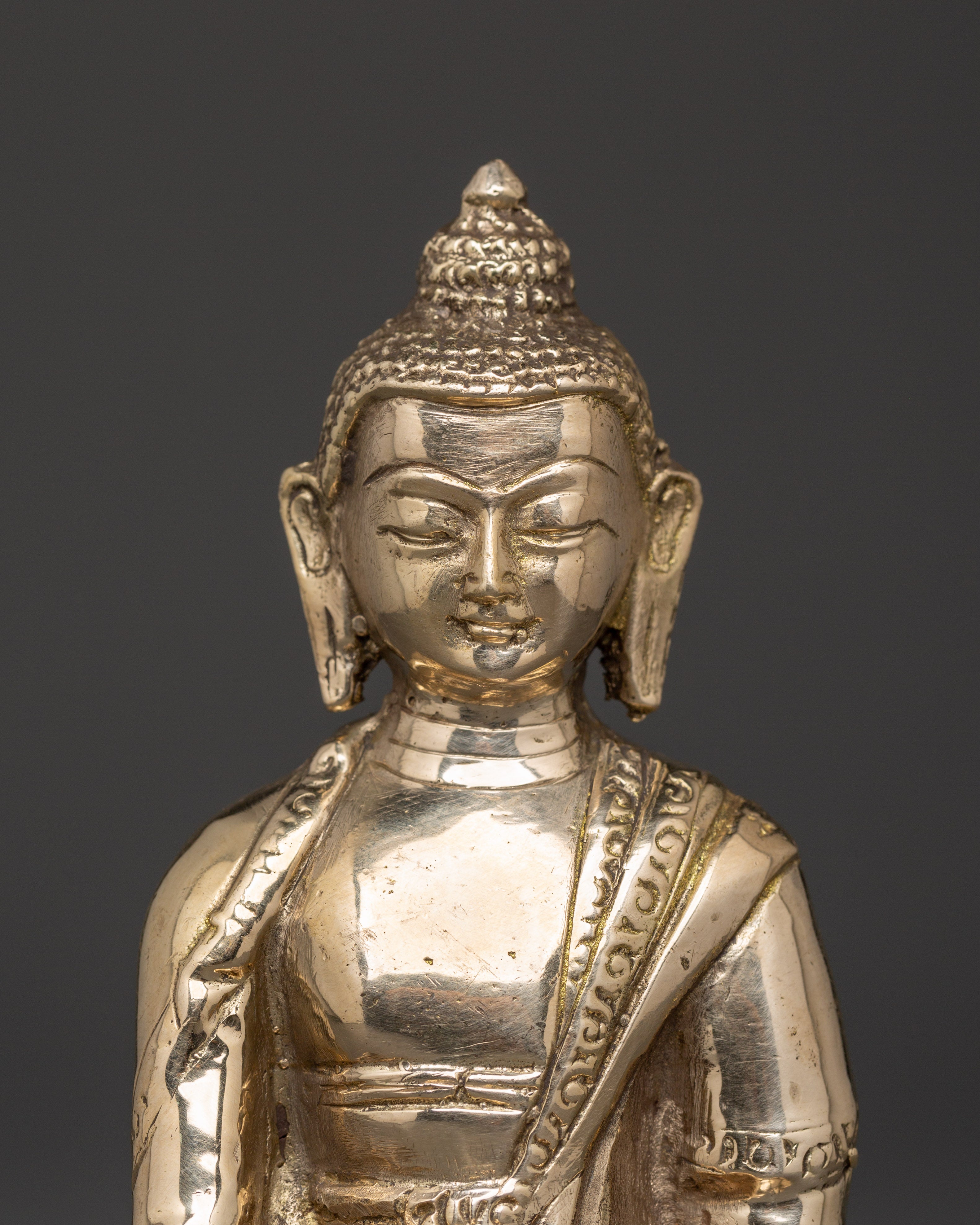 Historical Shakyamuni Buddha Statue | Traditional Brass Sculpture