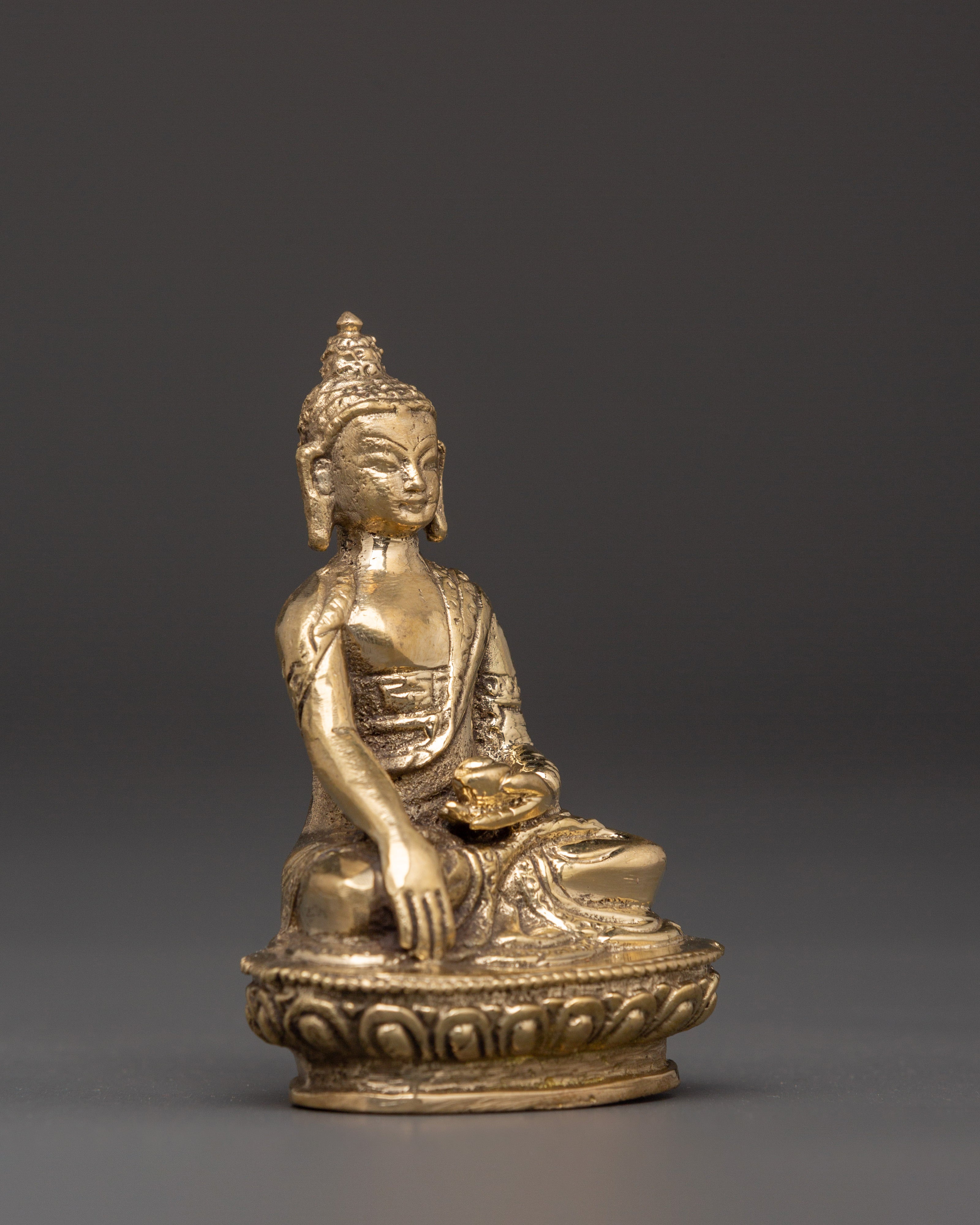 Namo Shakyamuni Buddha Sculpture | Handcrafted Brass Buddhist Figurine