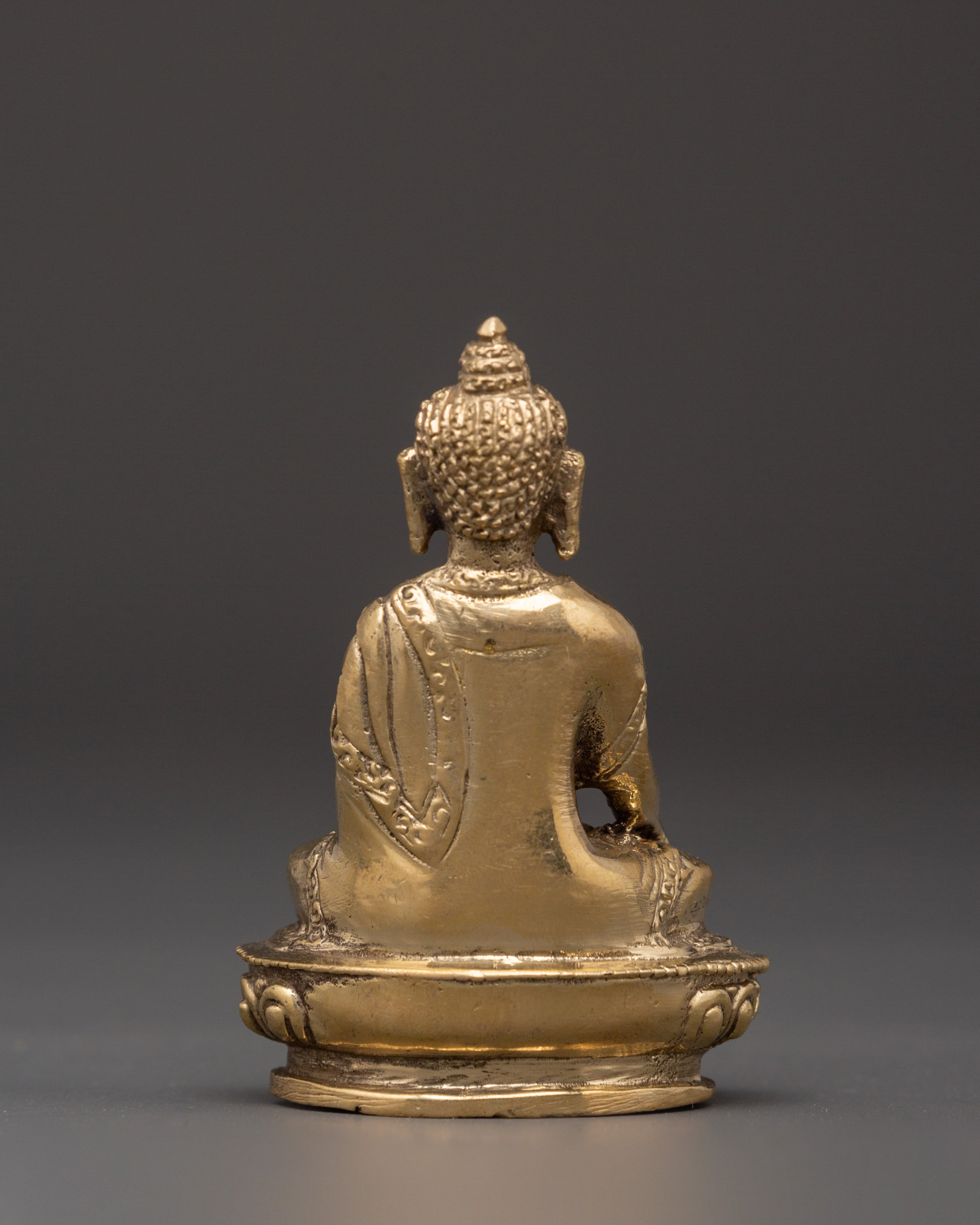 Namo Shakyamuni Buddha Sculpture | Handcrafted Brass Buddhist Figurine