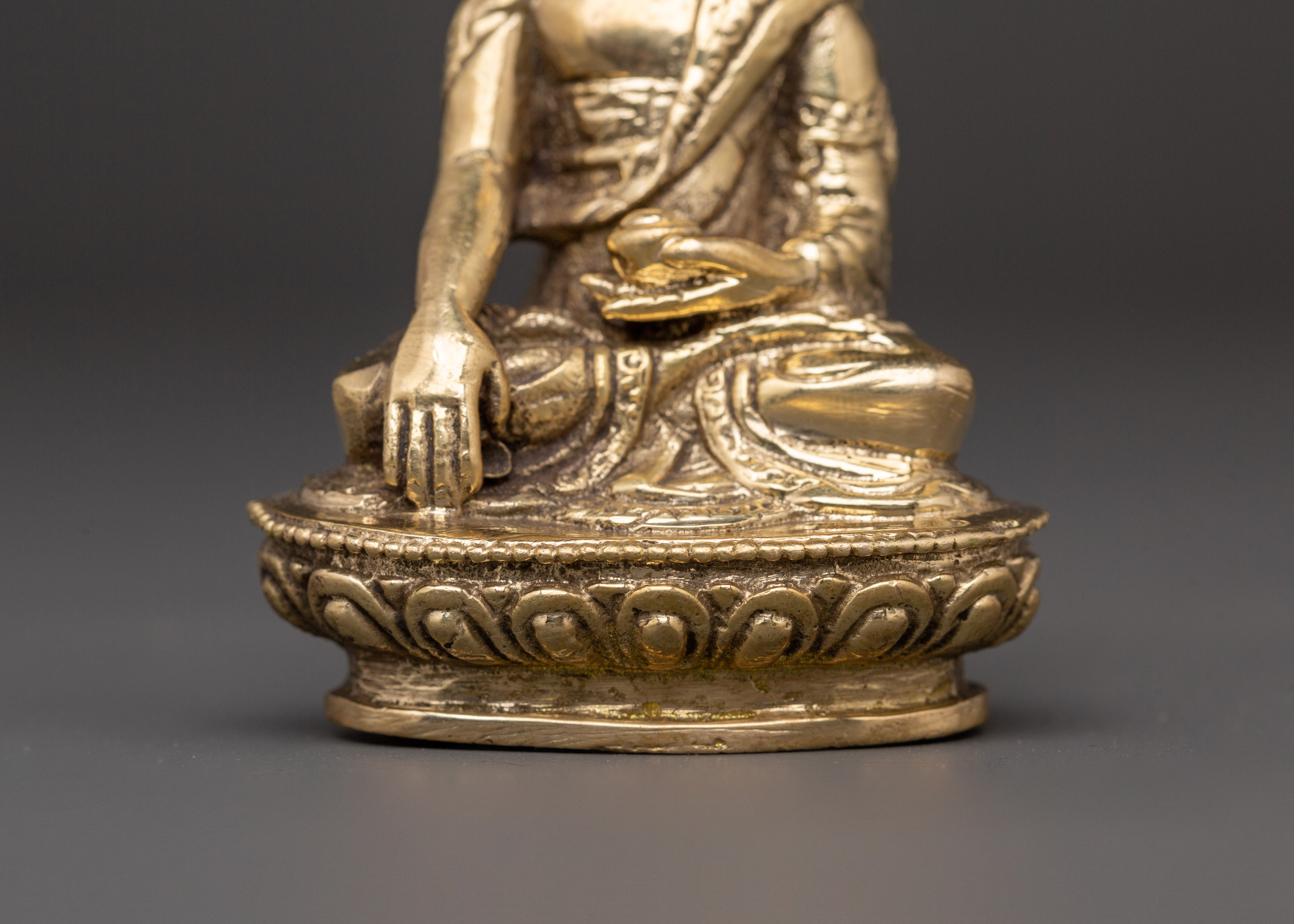 Namo Shakyamuni Buddha Sculpture | Handcrafted Brass Buddhist Figurine