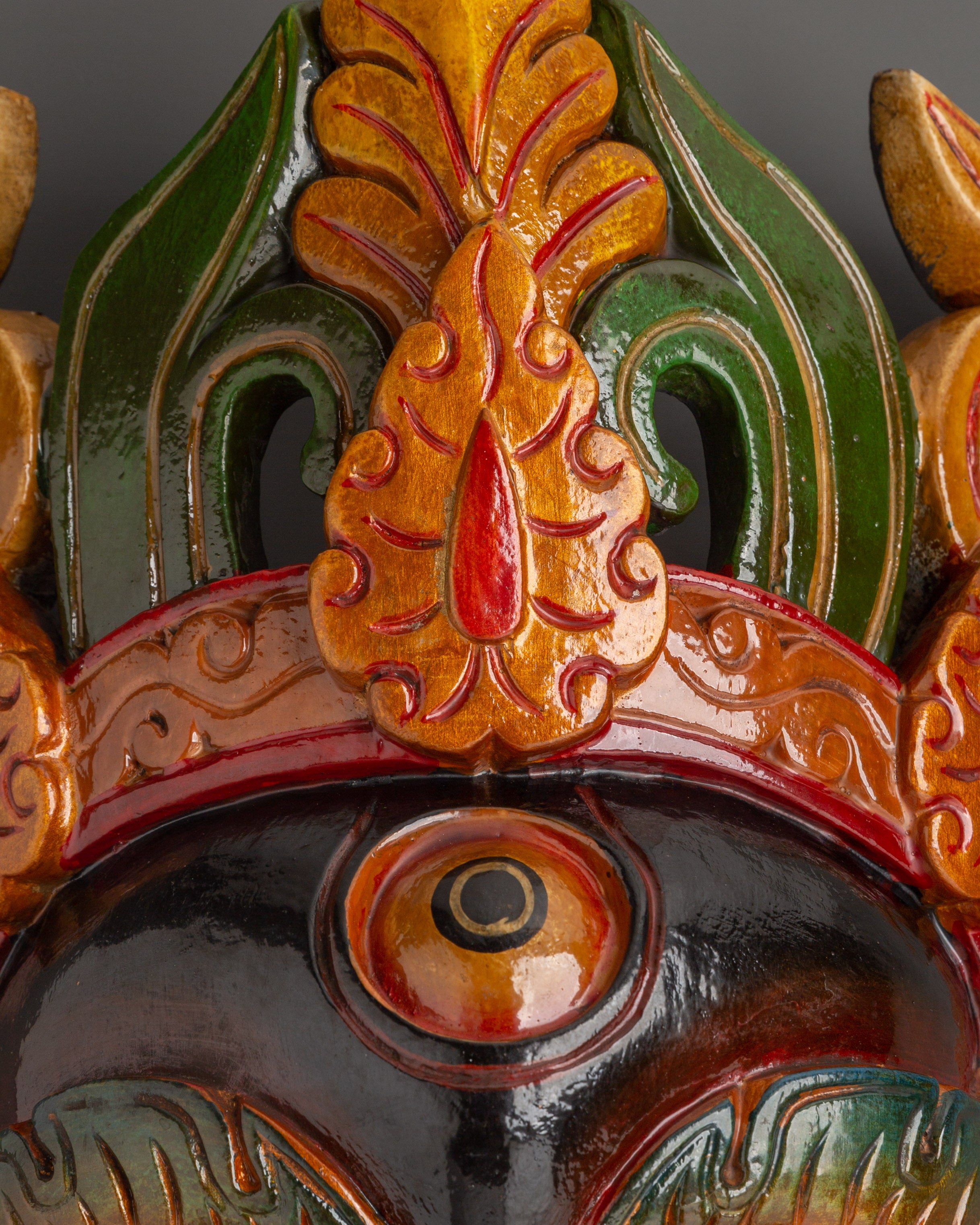 Kali Mask Wall Hanging | Handcarved Fierce Goddess Wall Art