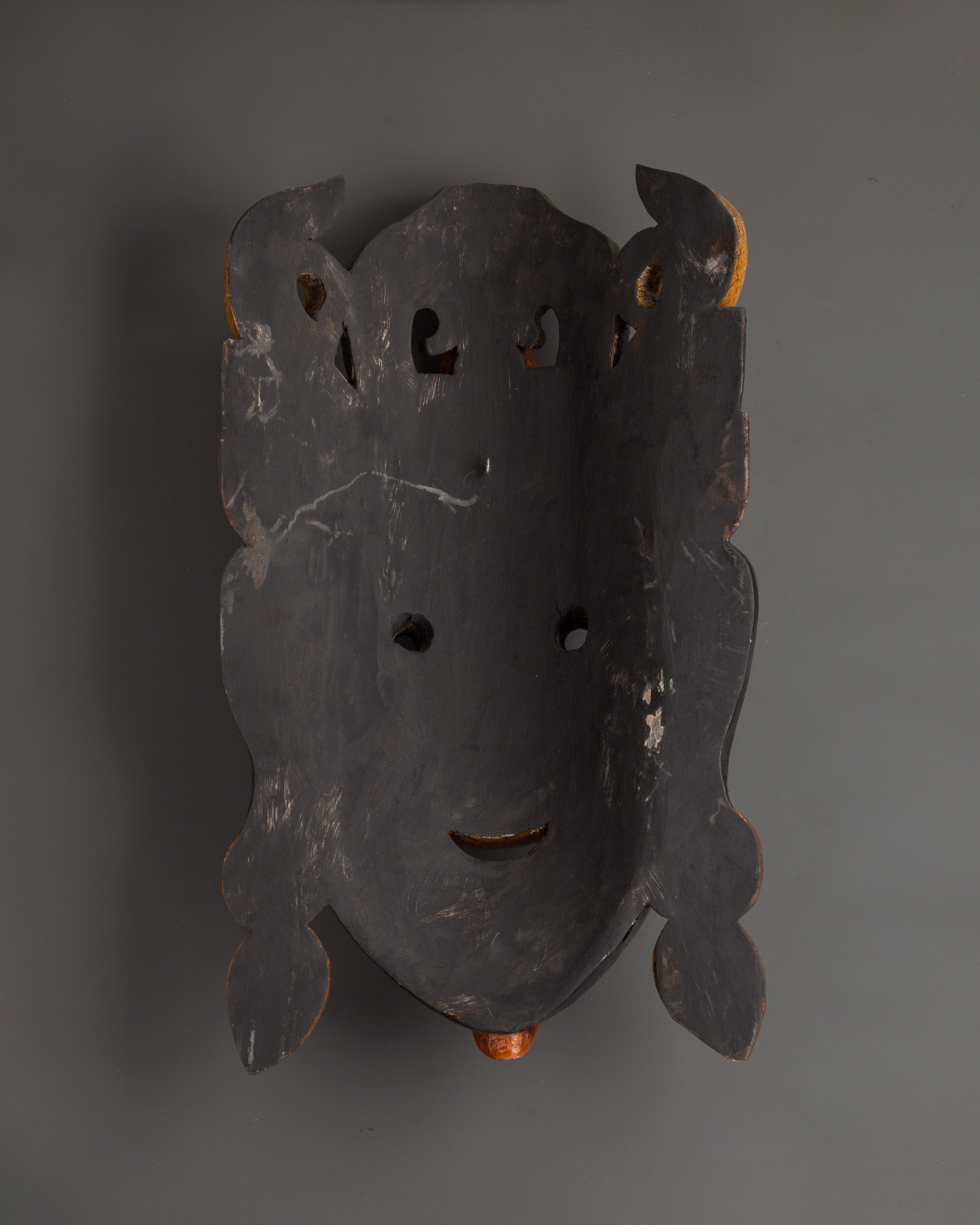Kali Mask Wall Hanging | Handcarved Fierce Goddess Wall Art
