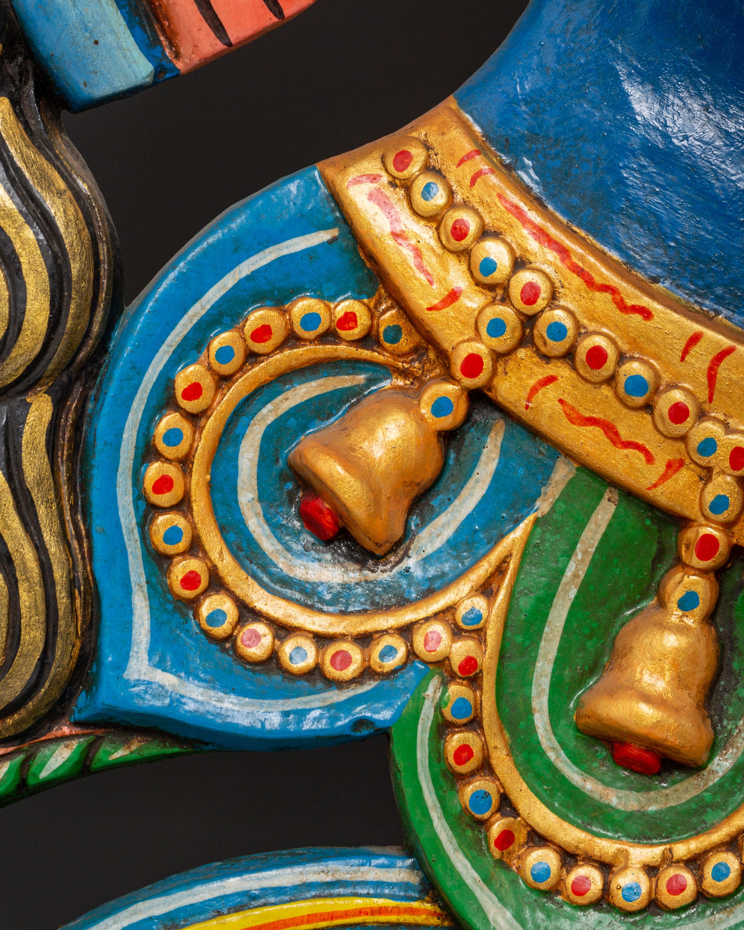 Wall Hindu Elephant God Wall Hanging | Handcarved Wooden Ganesha