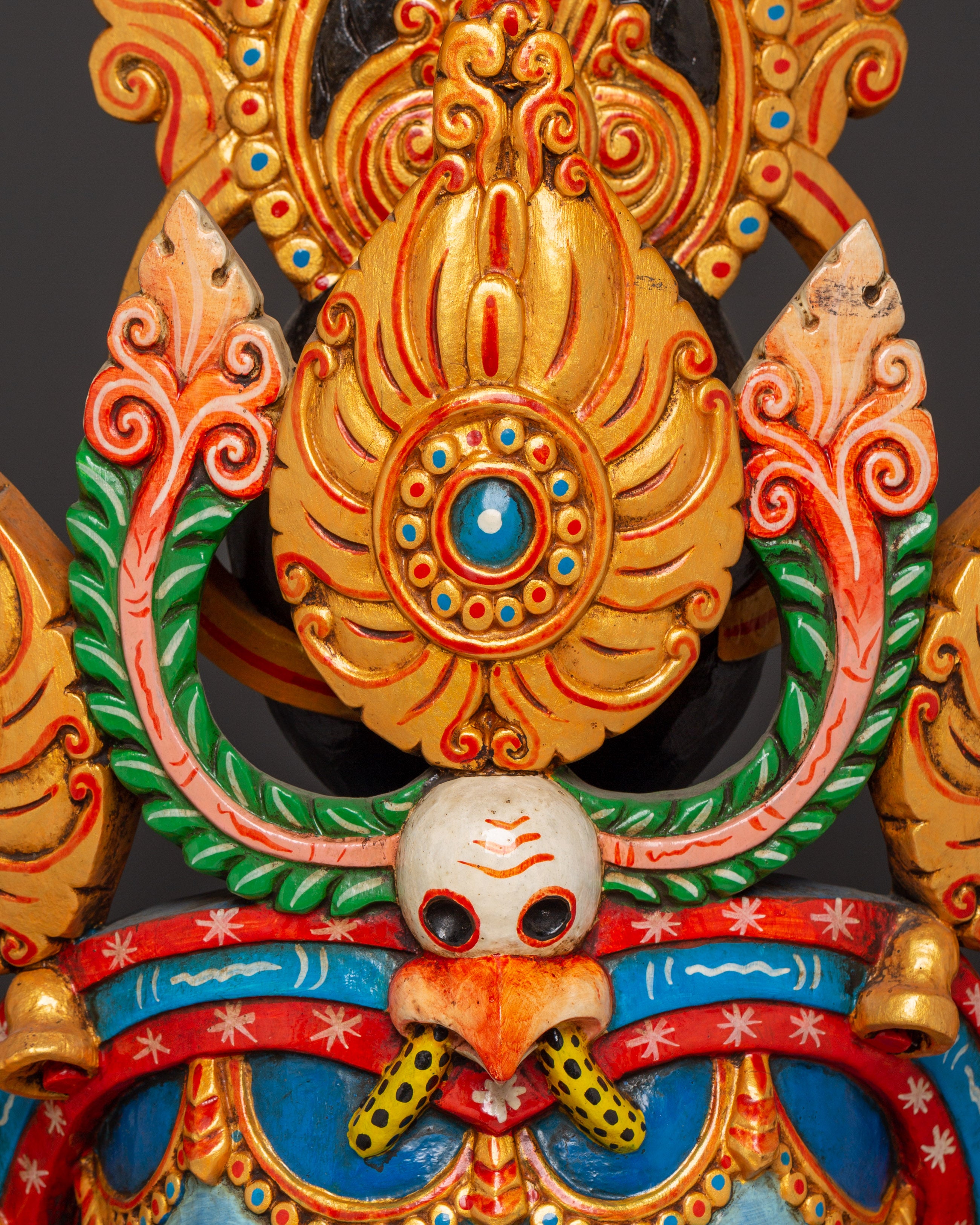 Wall Hindu Elephant God Wall Hanging | Handcarved Wooden Ganesha