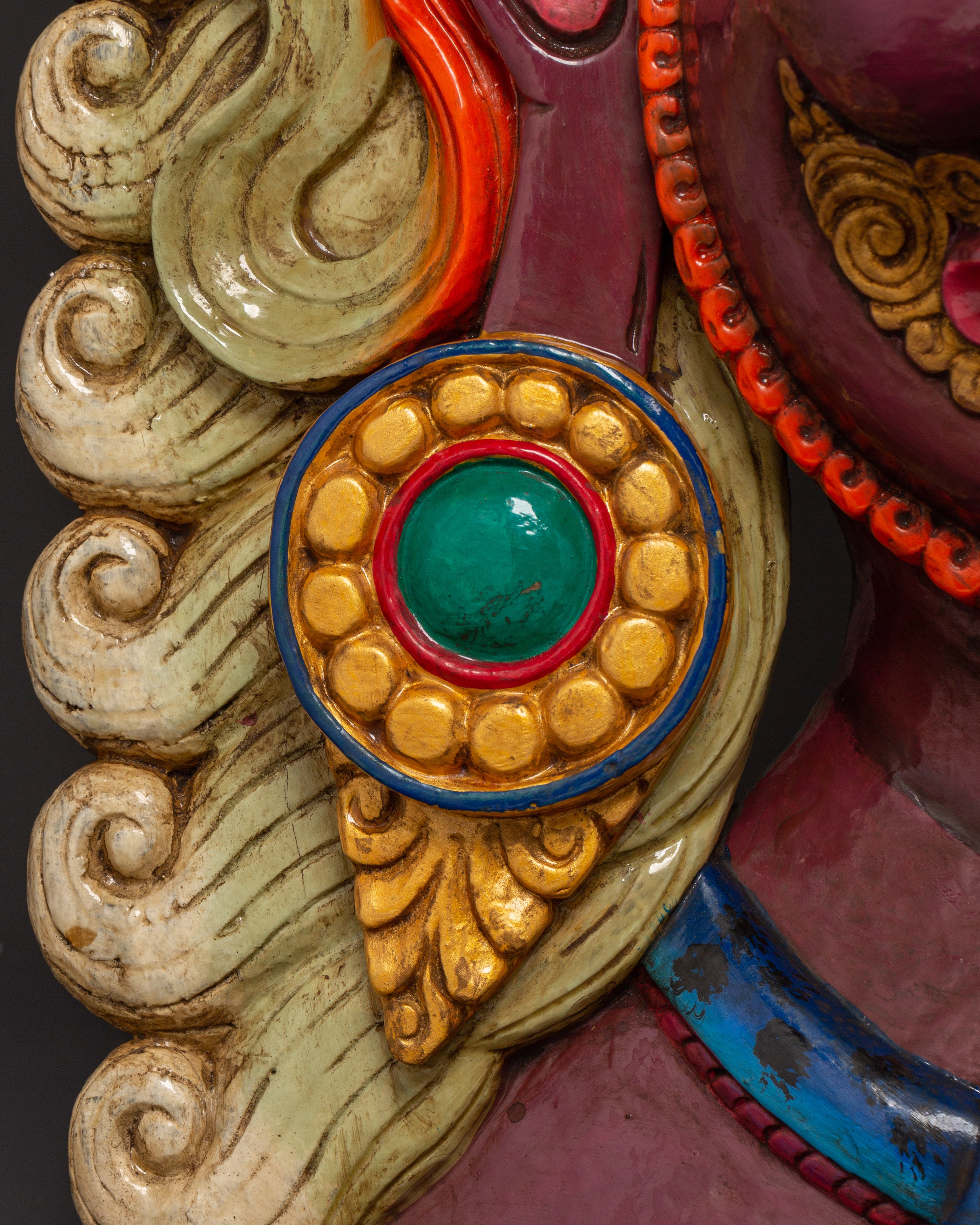 Tibetan Protector Deity Wall Hanging | Handcarved Mahakala Mask