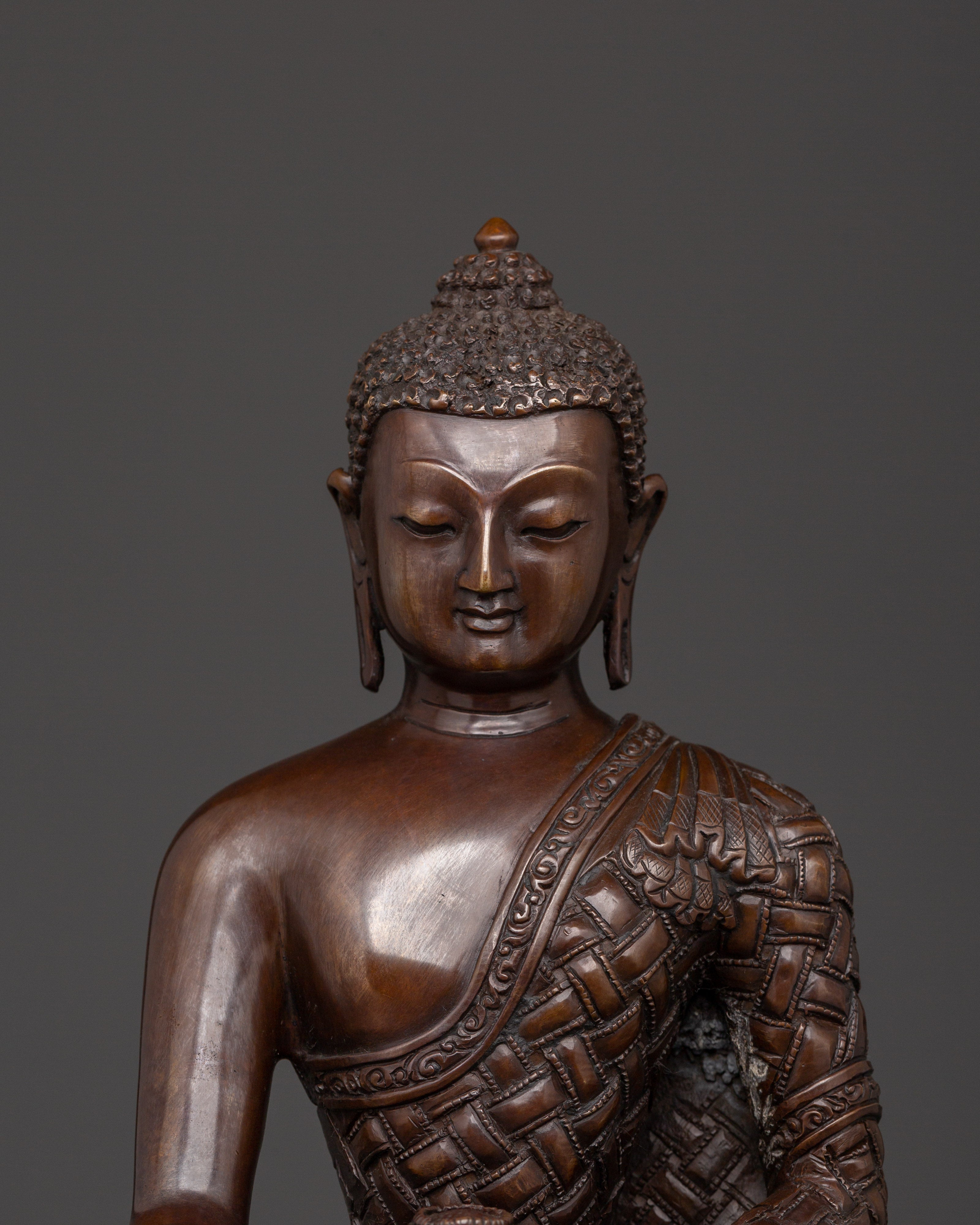 Enlightened Buddha Shakyamuni Figurine | Handcrafted Meditation Statue