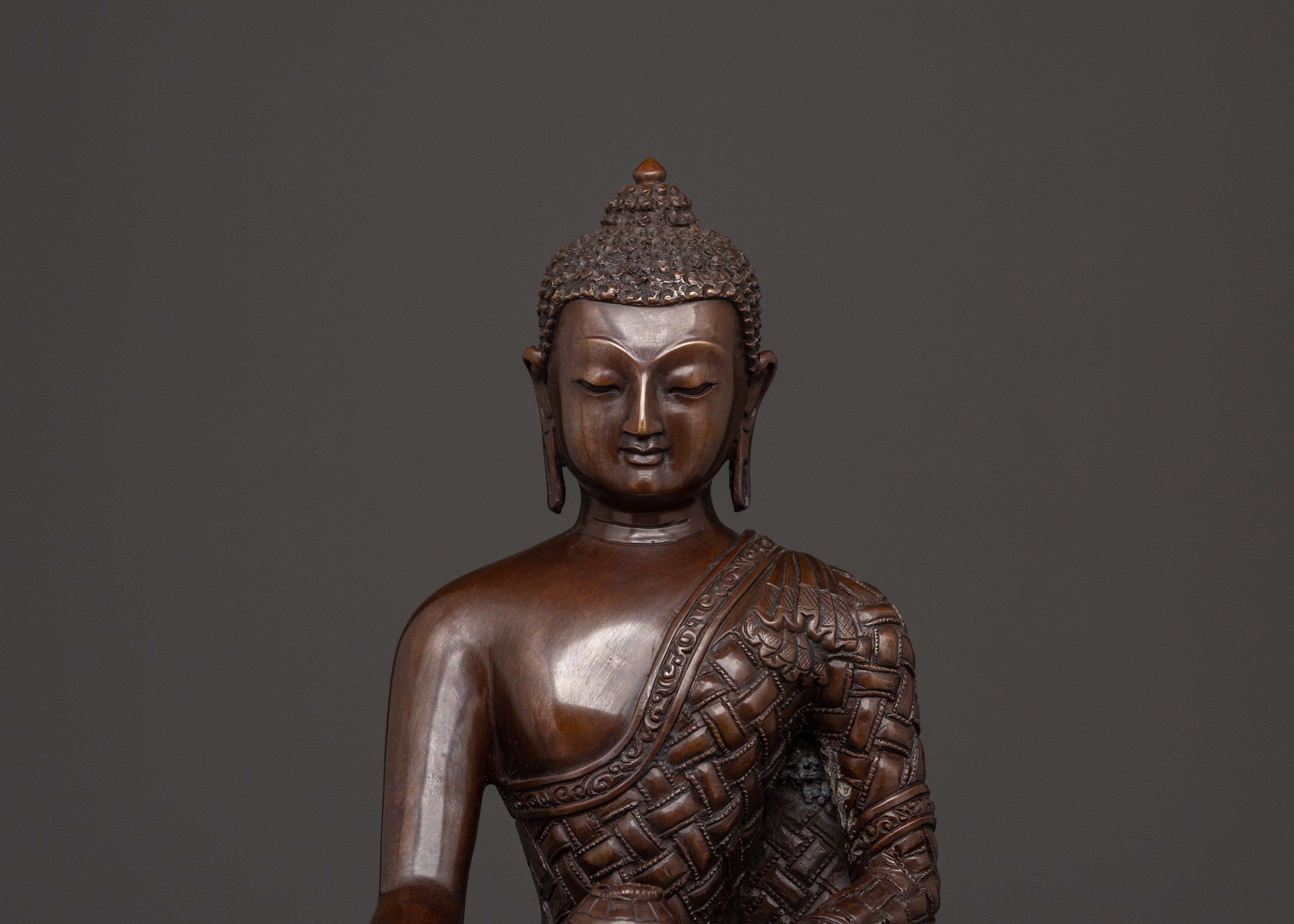 Enlightened Buddha Shakyamuni Figurine | Handcrafted Meditation Statue