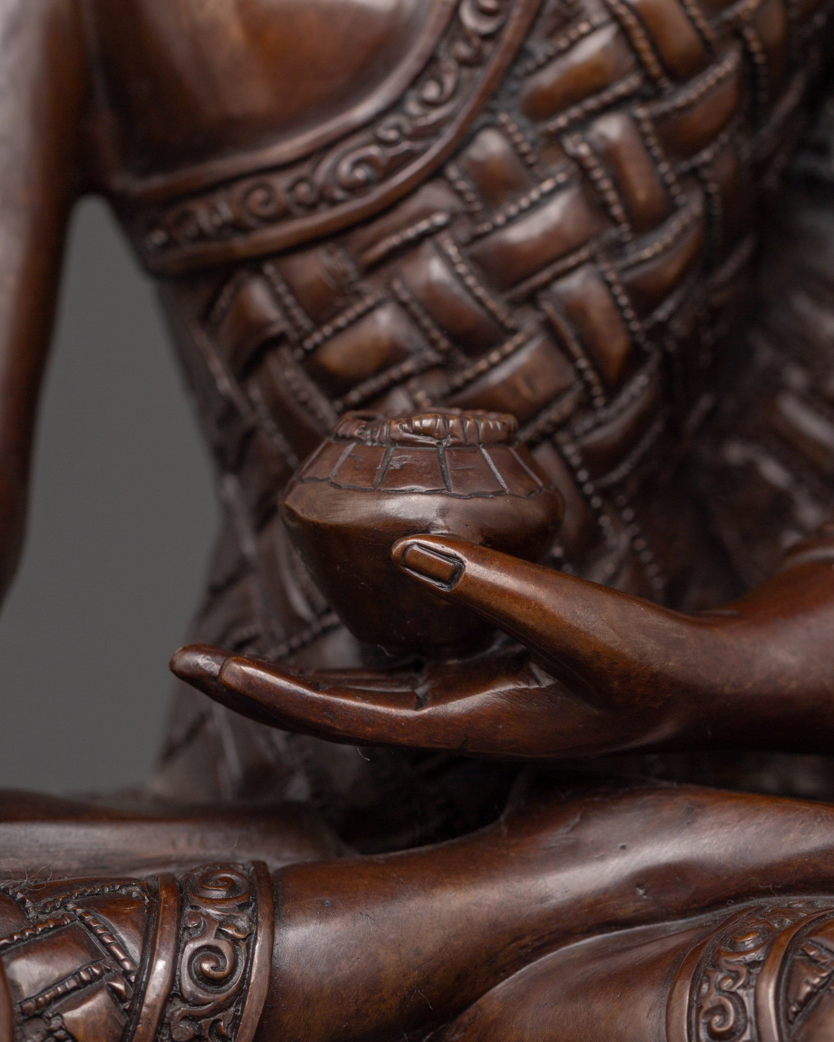 Enlightened Buddha Shakyamuni Figurine | Handcrafted Meditation Statue
