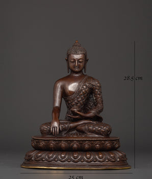 Enlightened Buddha Shakyamuni Figurine | Handcrafted Meditation Statue