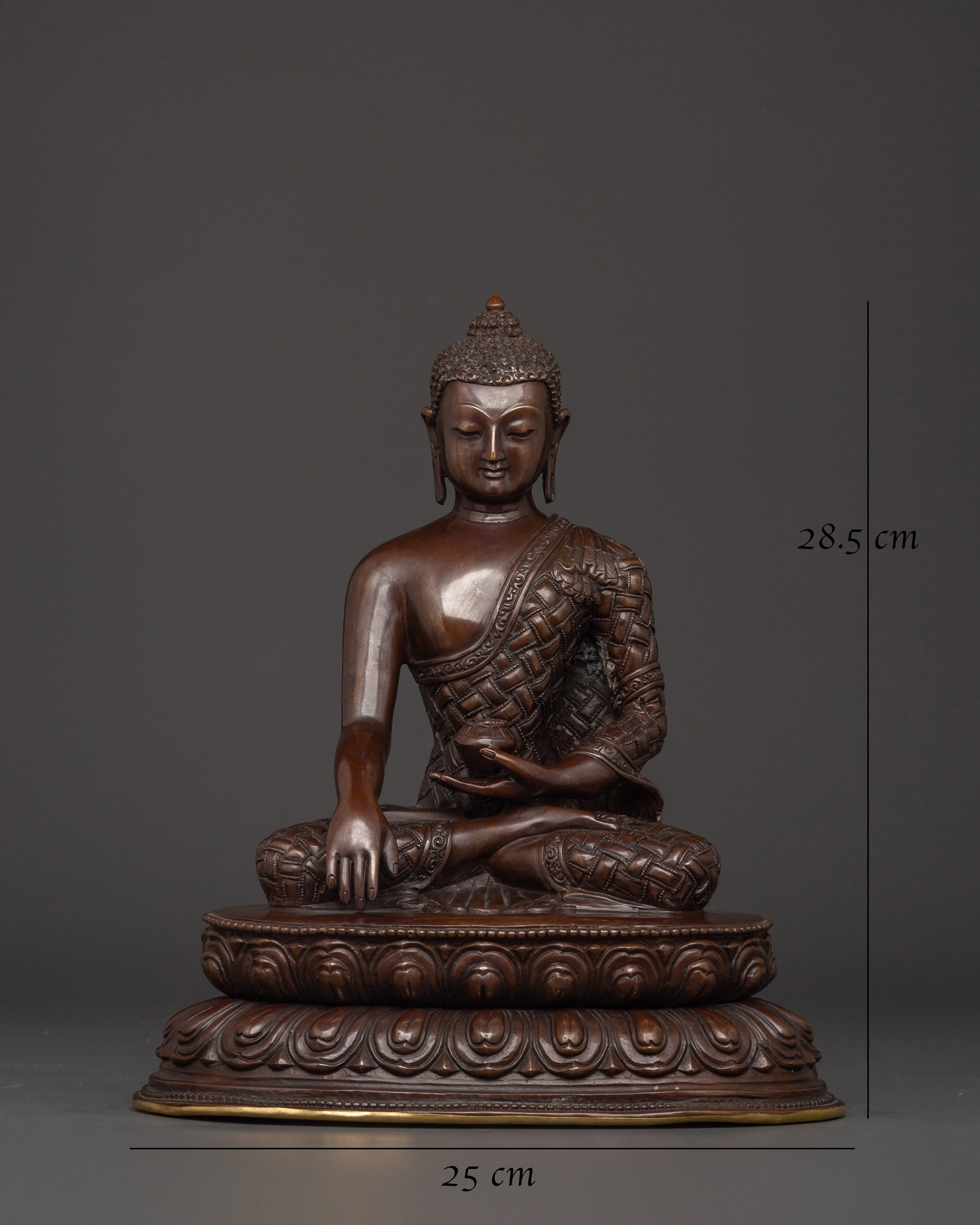 Enlightened Buddha Shakyamuni Figurine | Handcrafted Meditation Statue