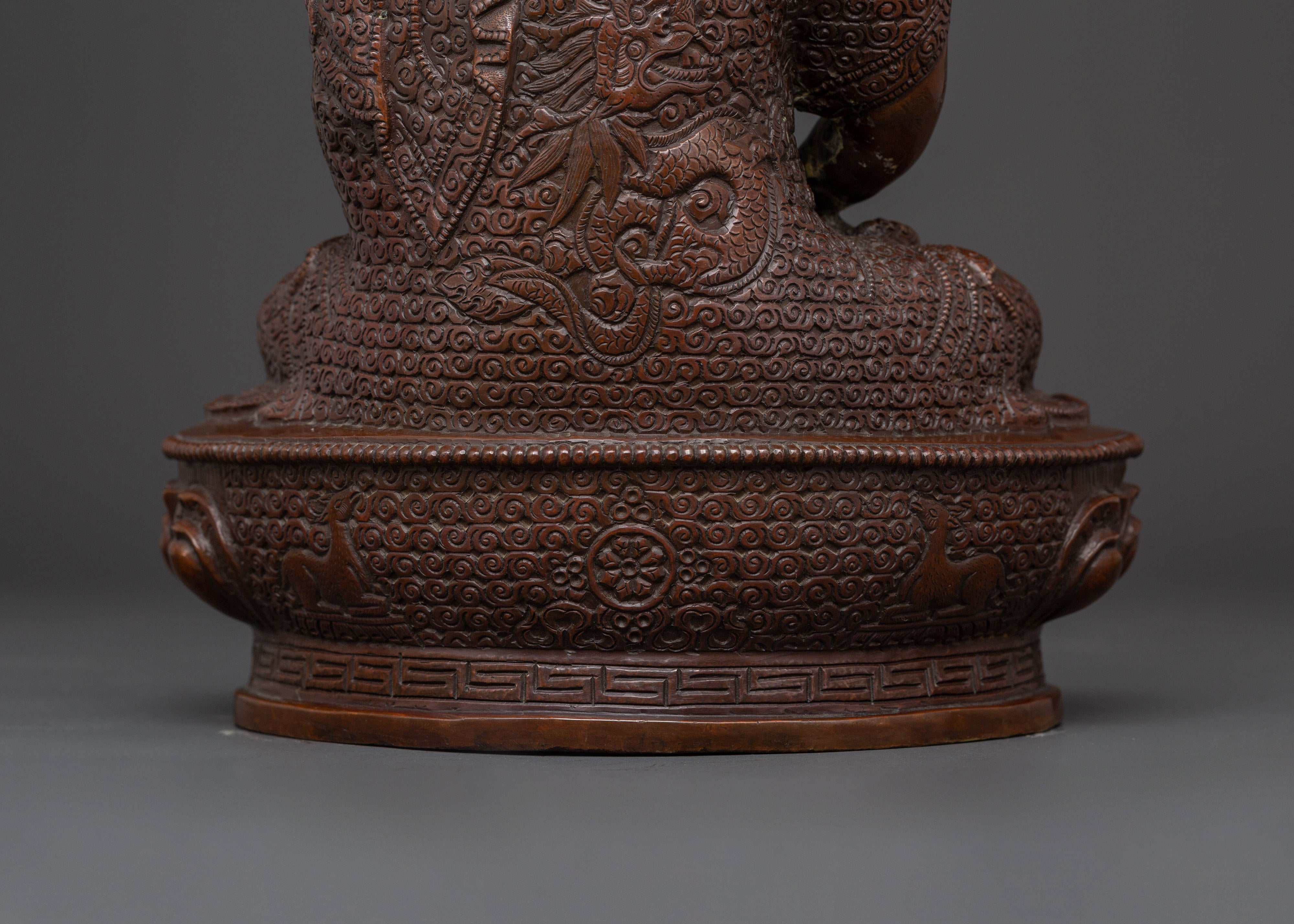 Tibetan Amitabha Buddha Figurine | Handcrafted Bronze Meditation Statue