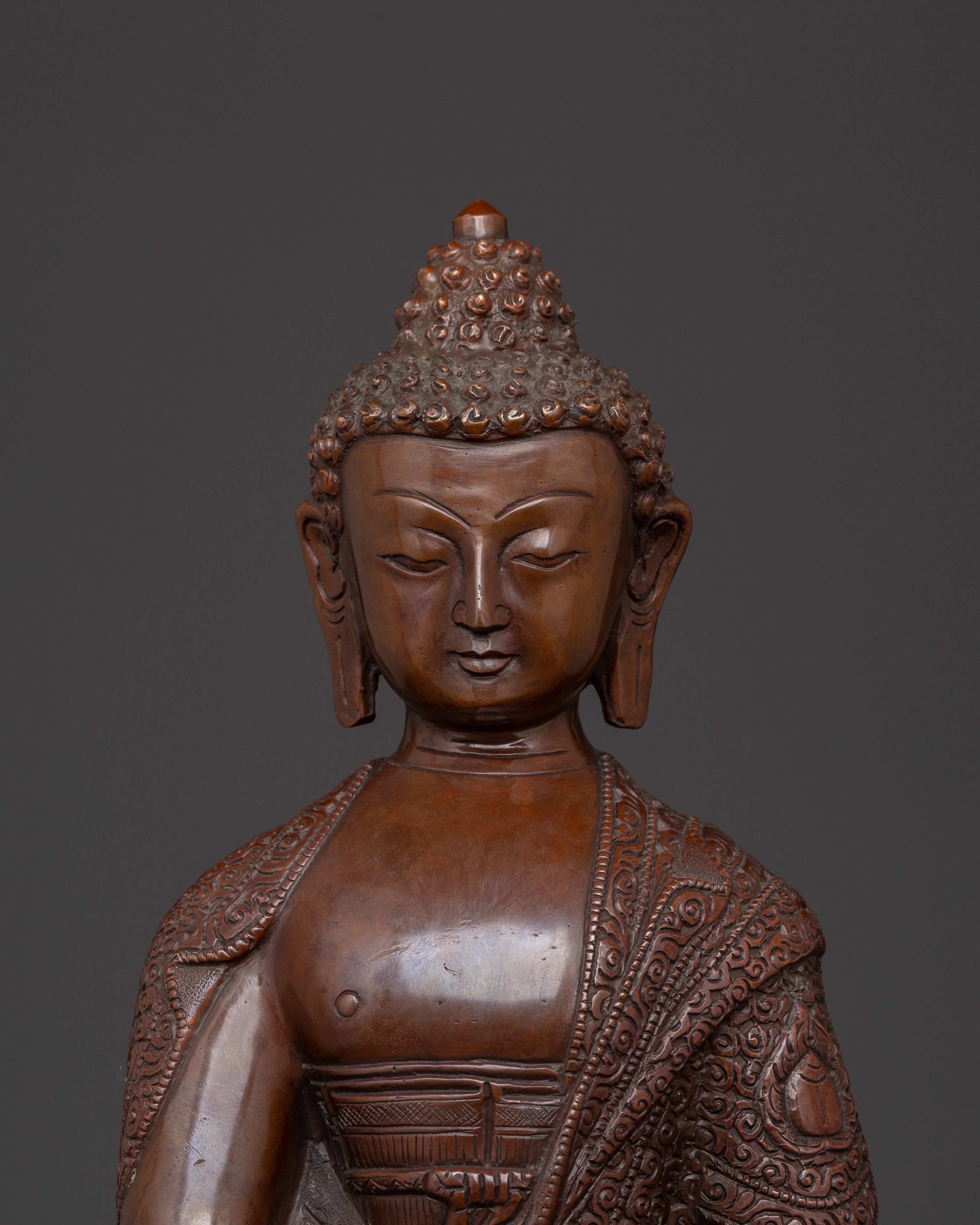 Tibetan Amitabha Buddha Figurine | Handcrafted Bronze Meditation Statue