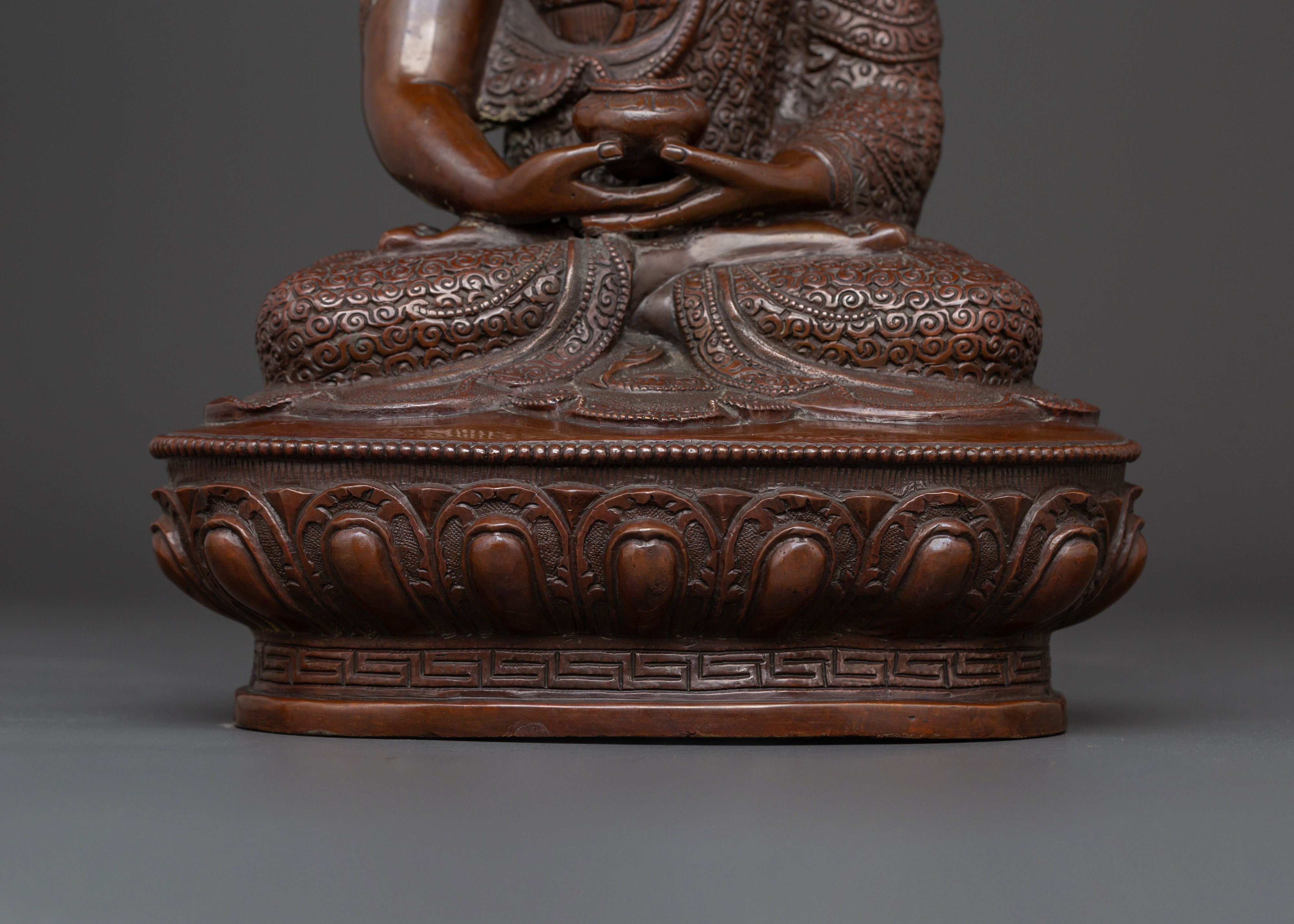 Tibetan Amitabha Buddha Figurine | Handcrafted Bronze Meditation Statue
