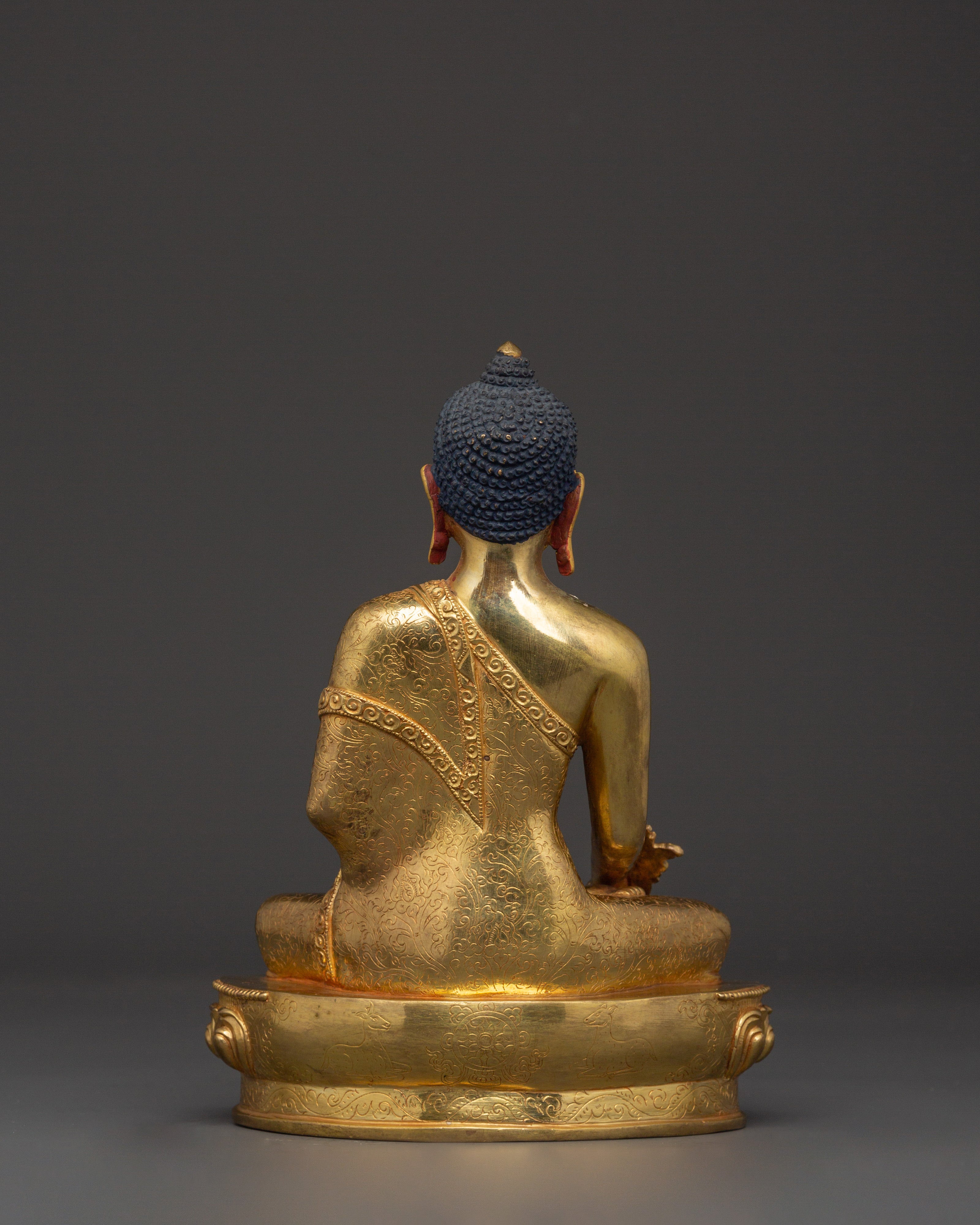 Medicine Buddha Tibetan Healing Deity Statue | Sacred Himalayan Artwork