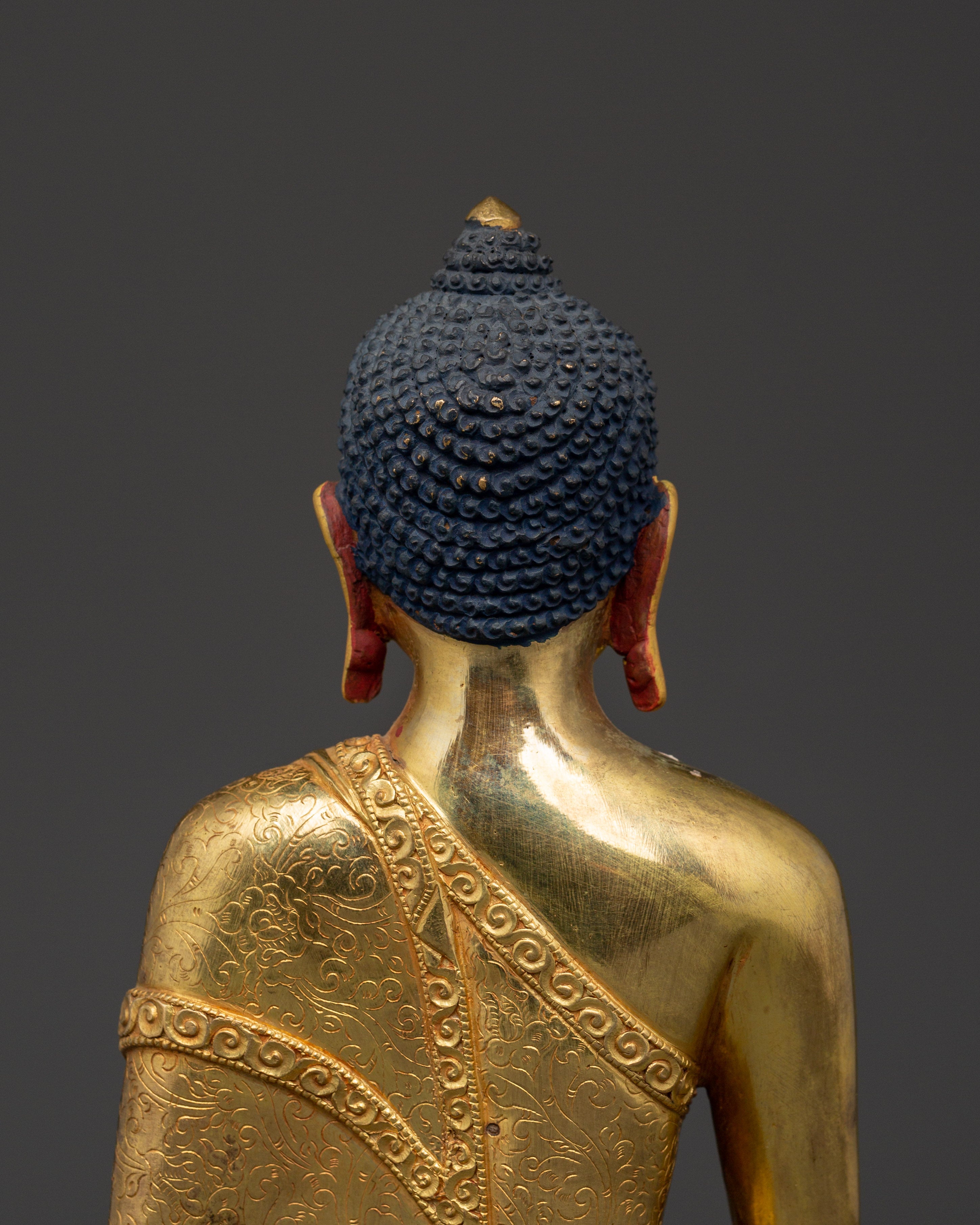 Medicine Buddha Tibetan Healing Deity Statue | Sacred Himalayan Artwork