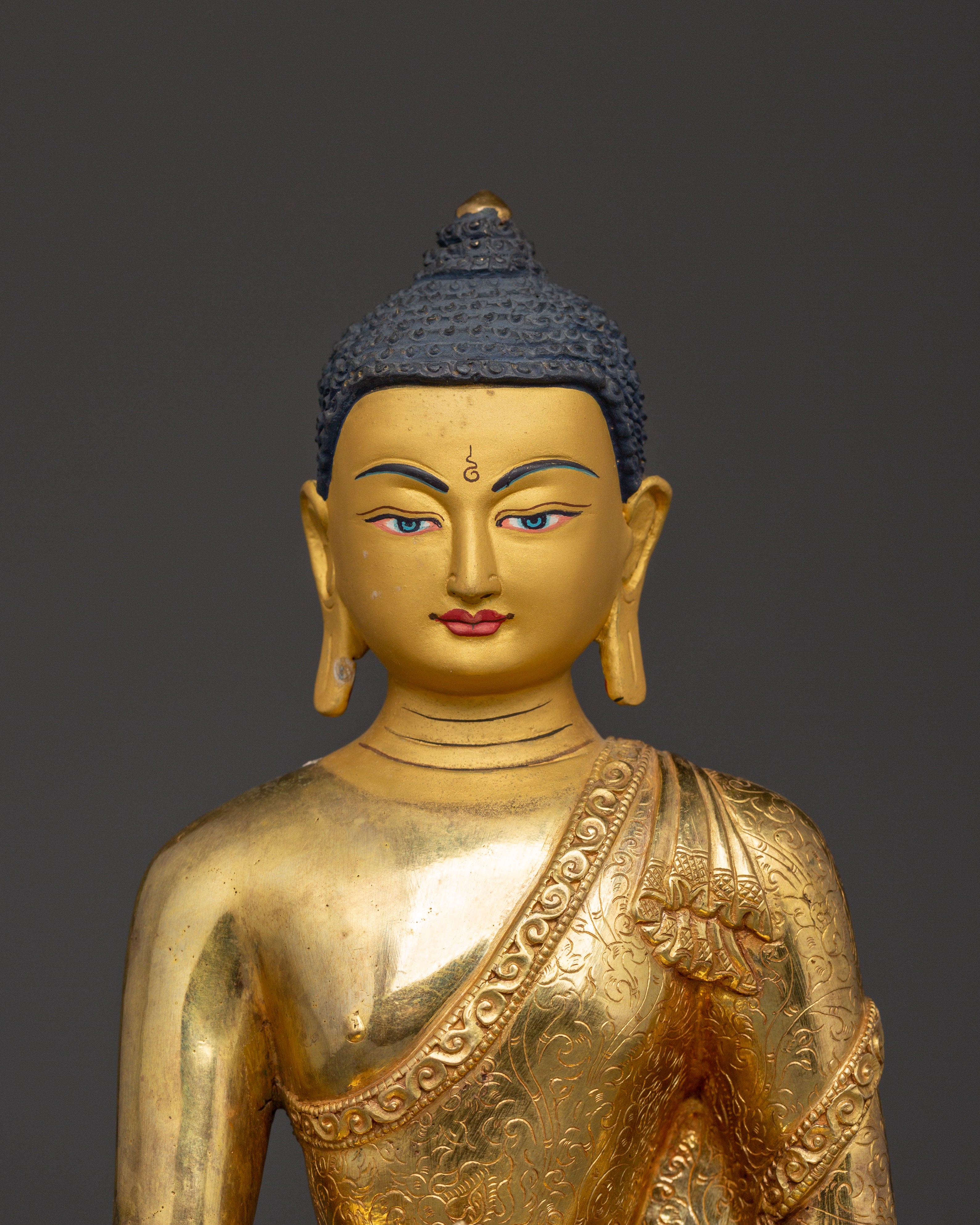 Medicine Buddha Tibetan Healing Deity Statue | Sacred Himalayan Artwork