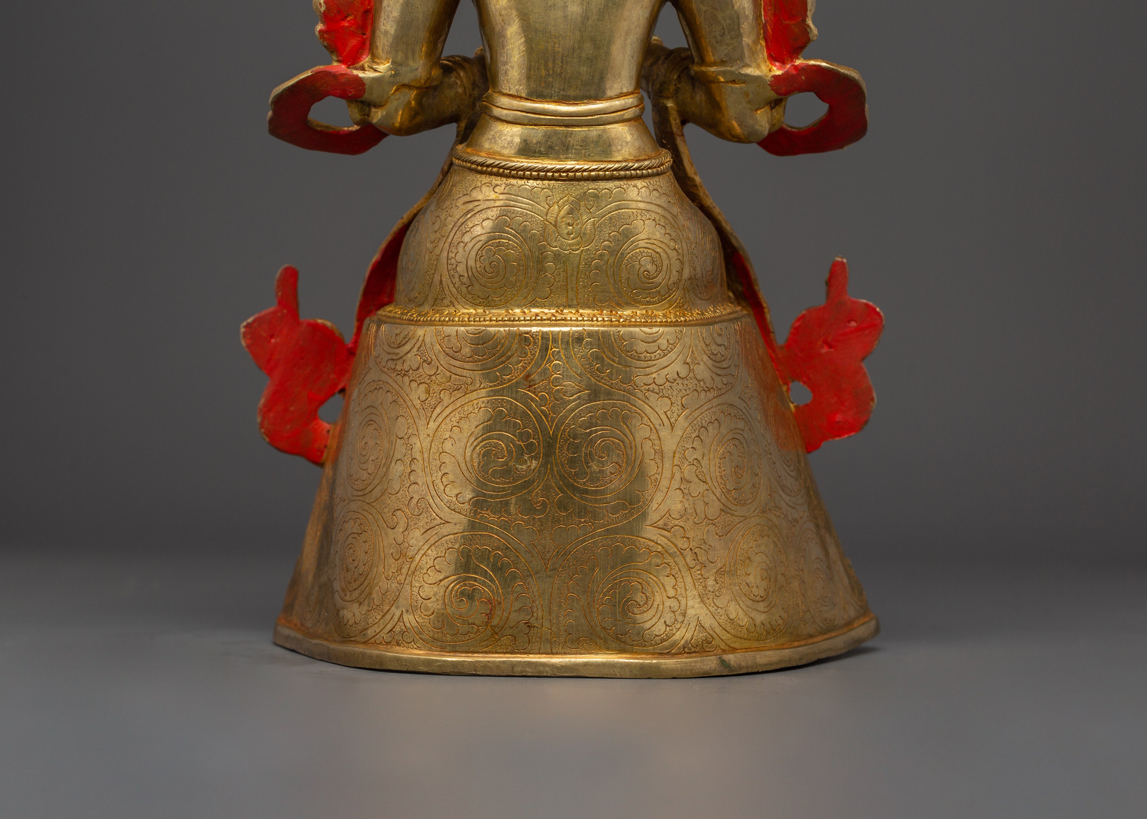 Maitreya Buddha Gold Plated Copper Statue | Tibetan Future Buddha Sculpture