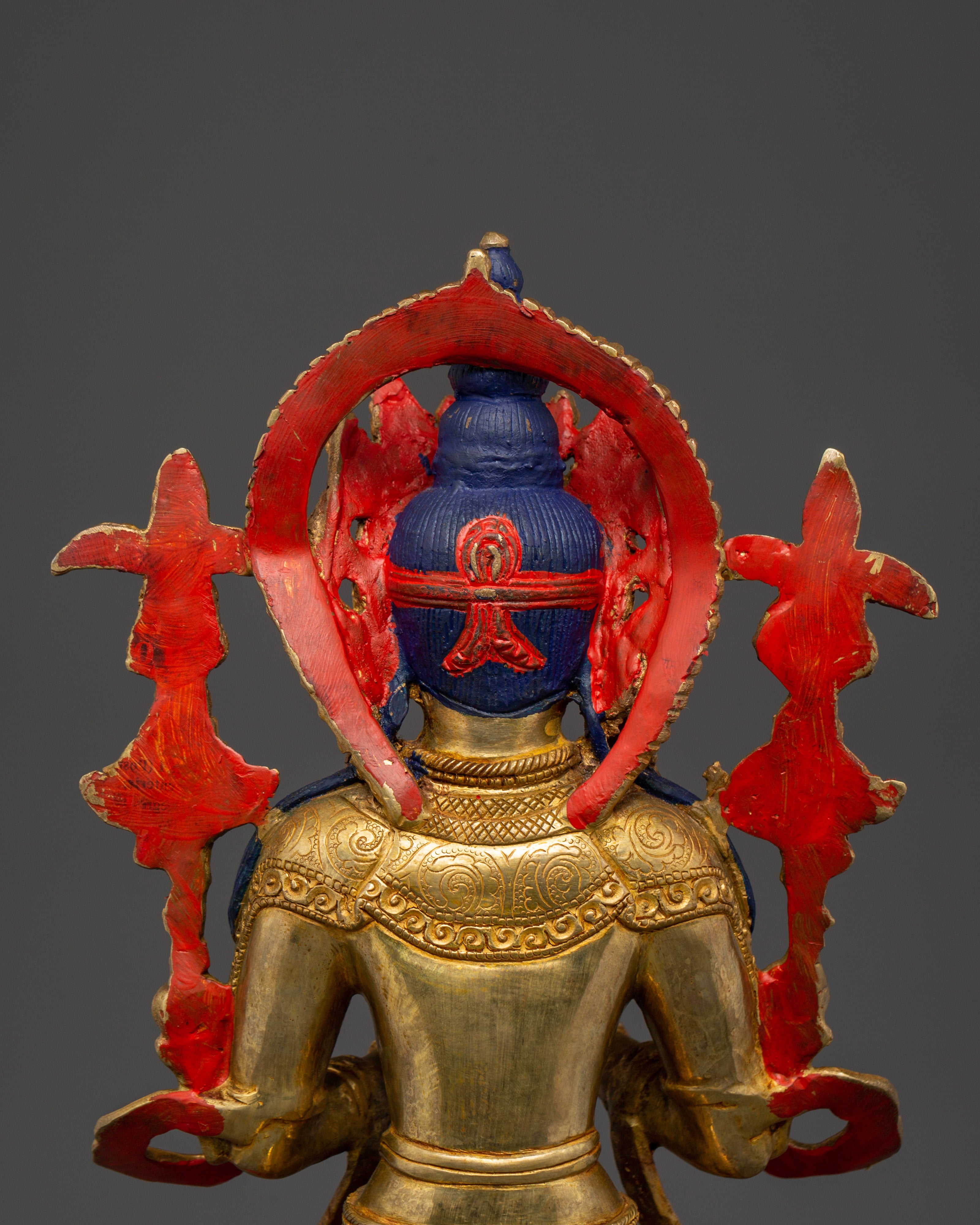 Maitreya Buddha Gold Plated Copper Statue | Tibetan Future Buddha Sculpture