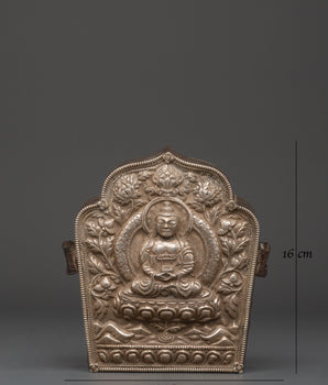 Sacred Tibetan Silver Ghau Box | Handcrafted Buddha Amulet