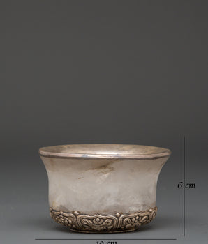 Tibetan Silver Offering Bowl | Spiritual Present | Spiritual Decor