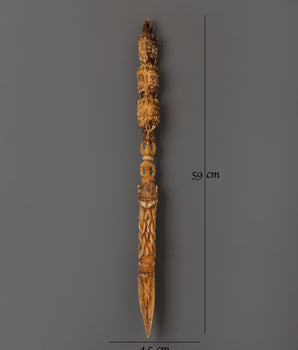 Hand-Carved Tibetan Phurba Dagger | Meditation Artifact