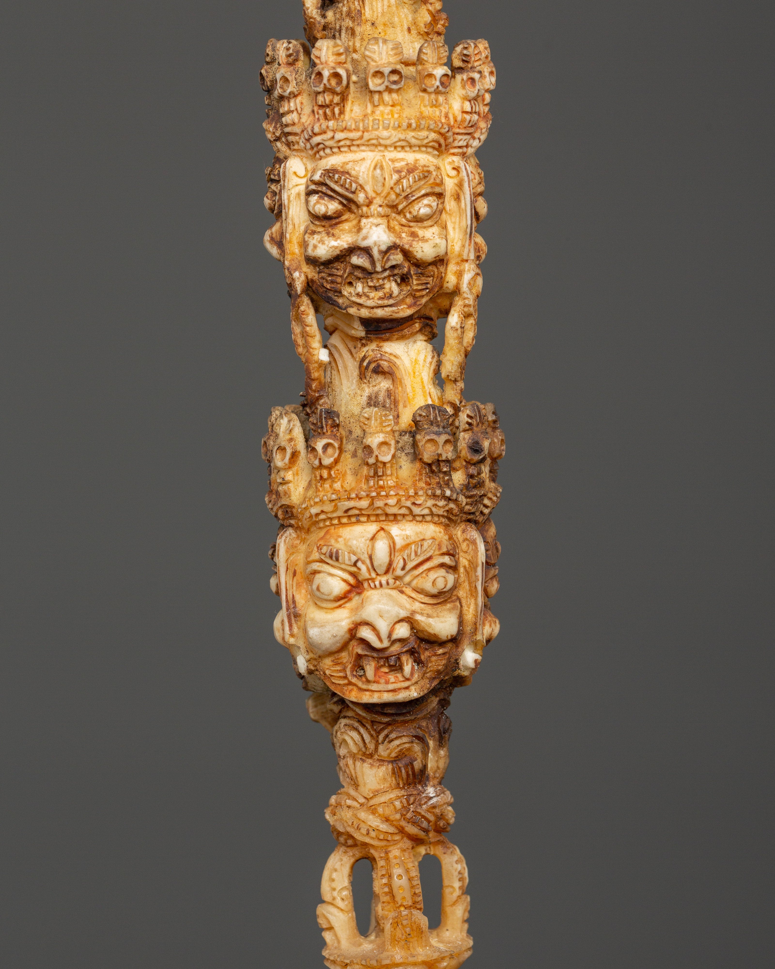 Hand-Carved Tibetan Phurba Dagger | Meditation Artifact