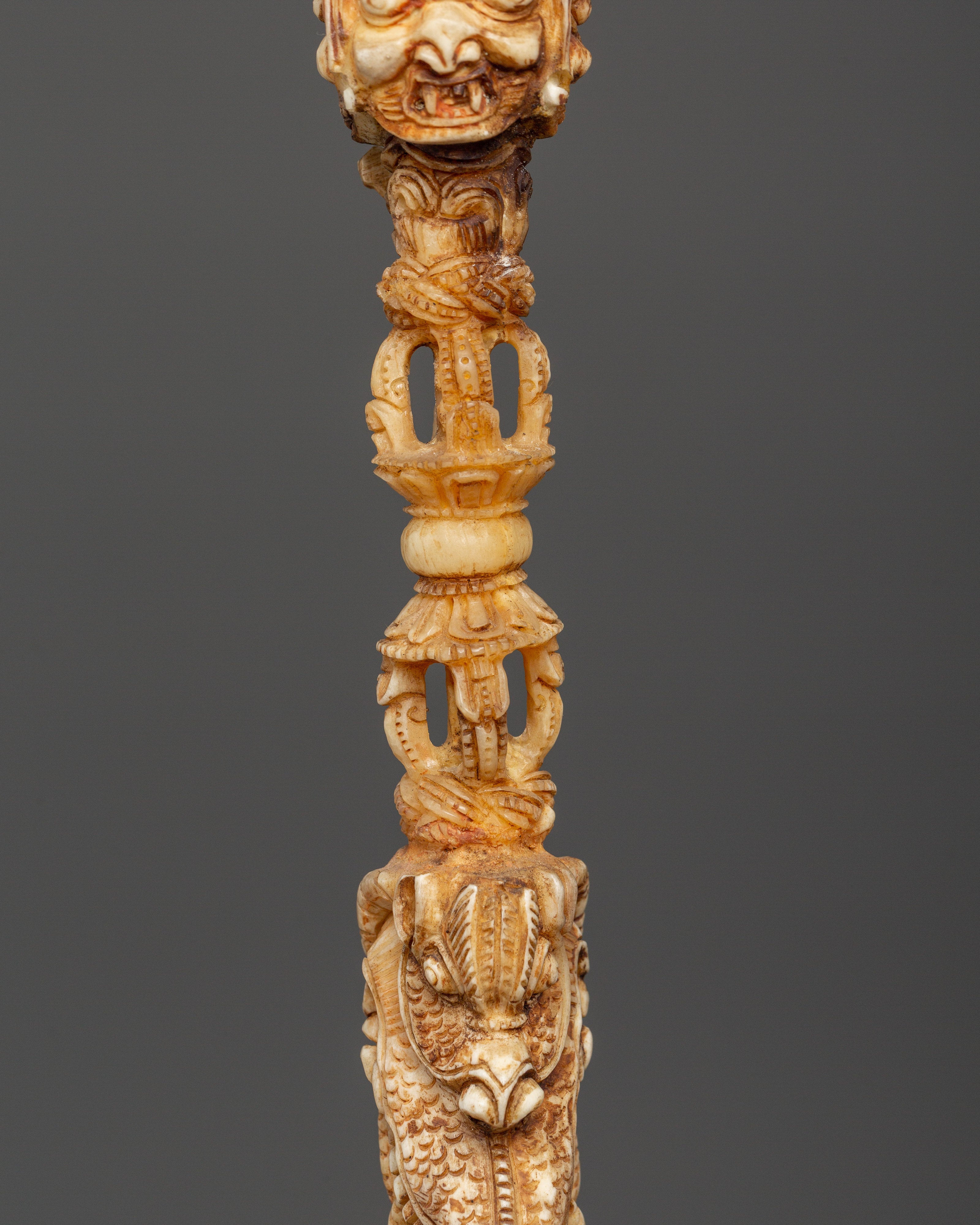 Hand-Carved Tibetan Phurba Dagger | Meditation Artifact