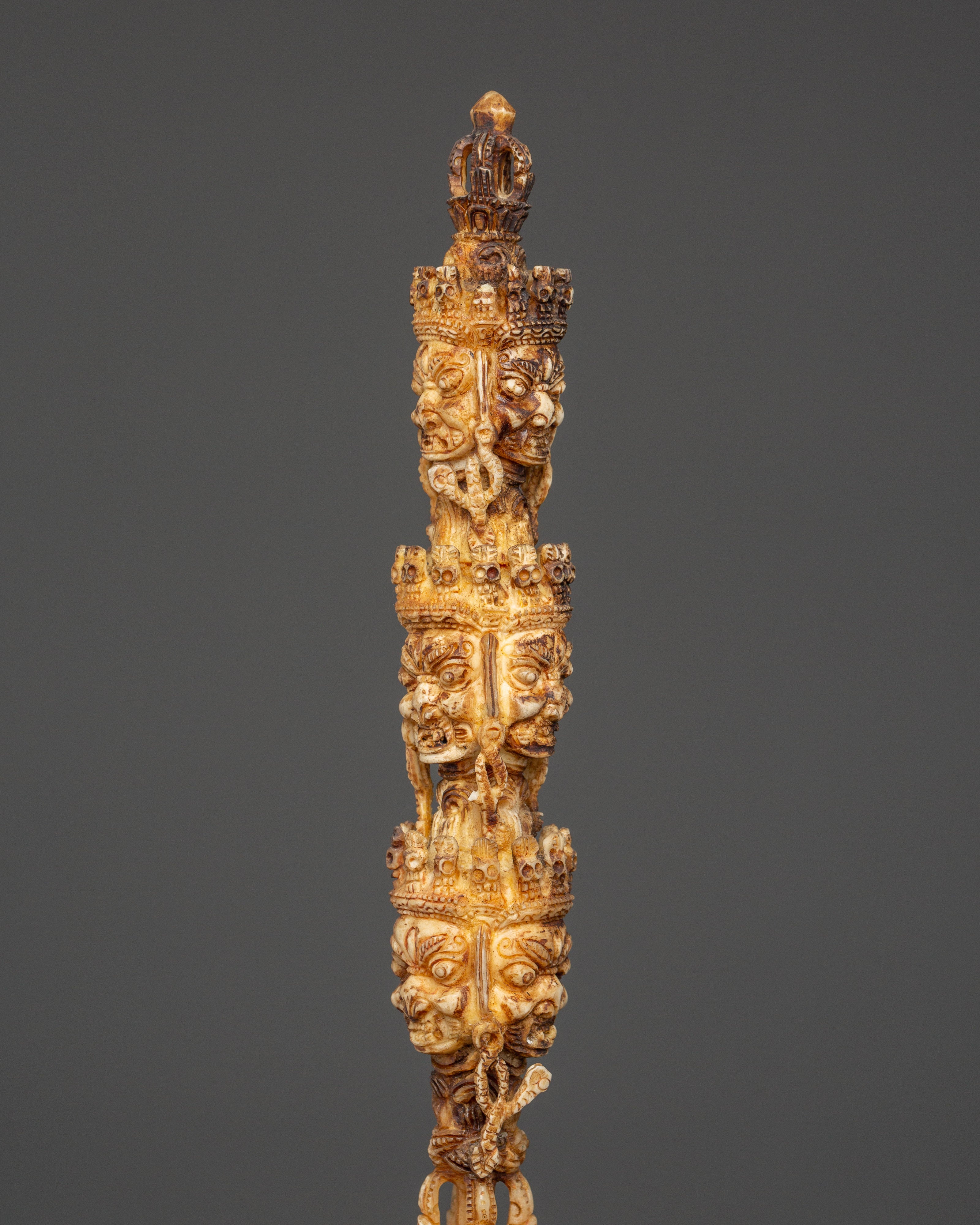 Hand-Carved Tibetan Phurba Dagger | Meditation Artifact