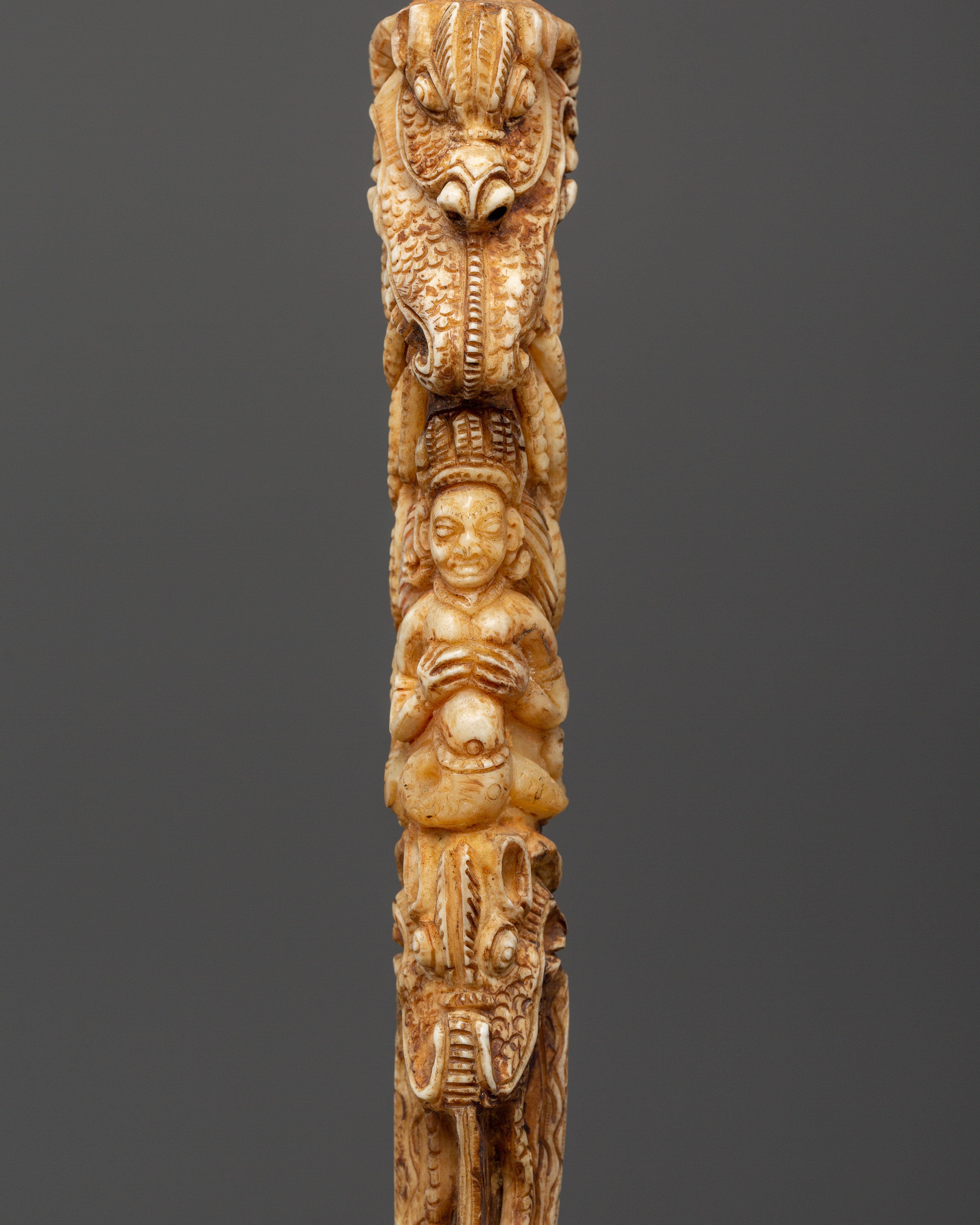 Hand-Carved Tibetan Phurba Dagger | Meditation Artifact